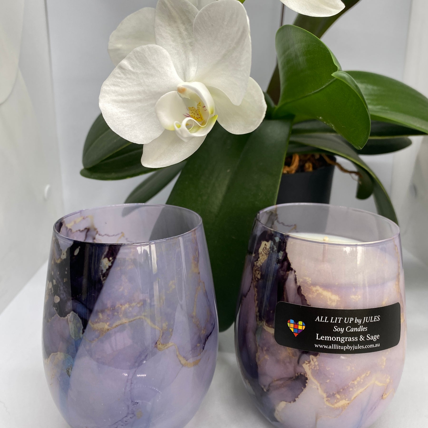 Renee Marble Purple Agate Glass - Poured to Order