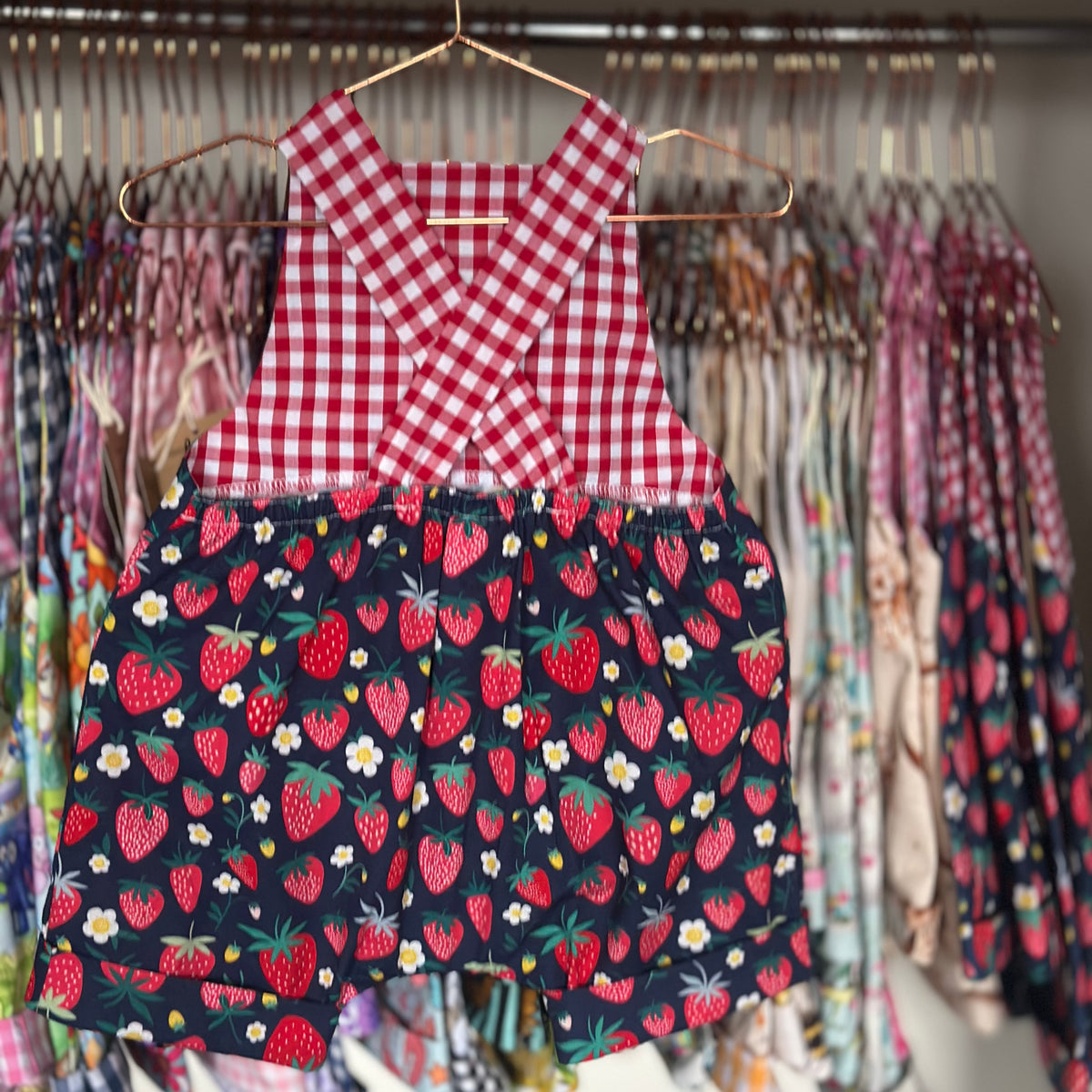 Strawberry Handmade Overalls/Adventure Collection