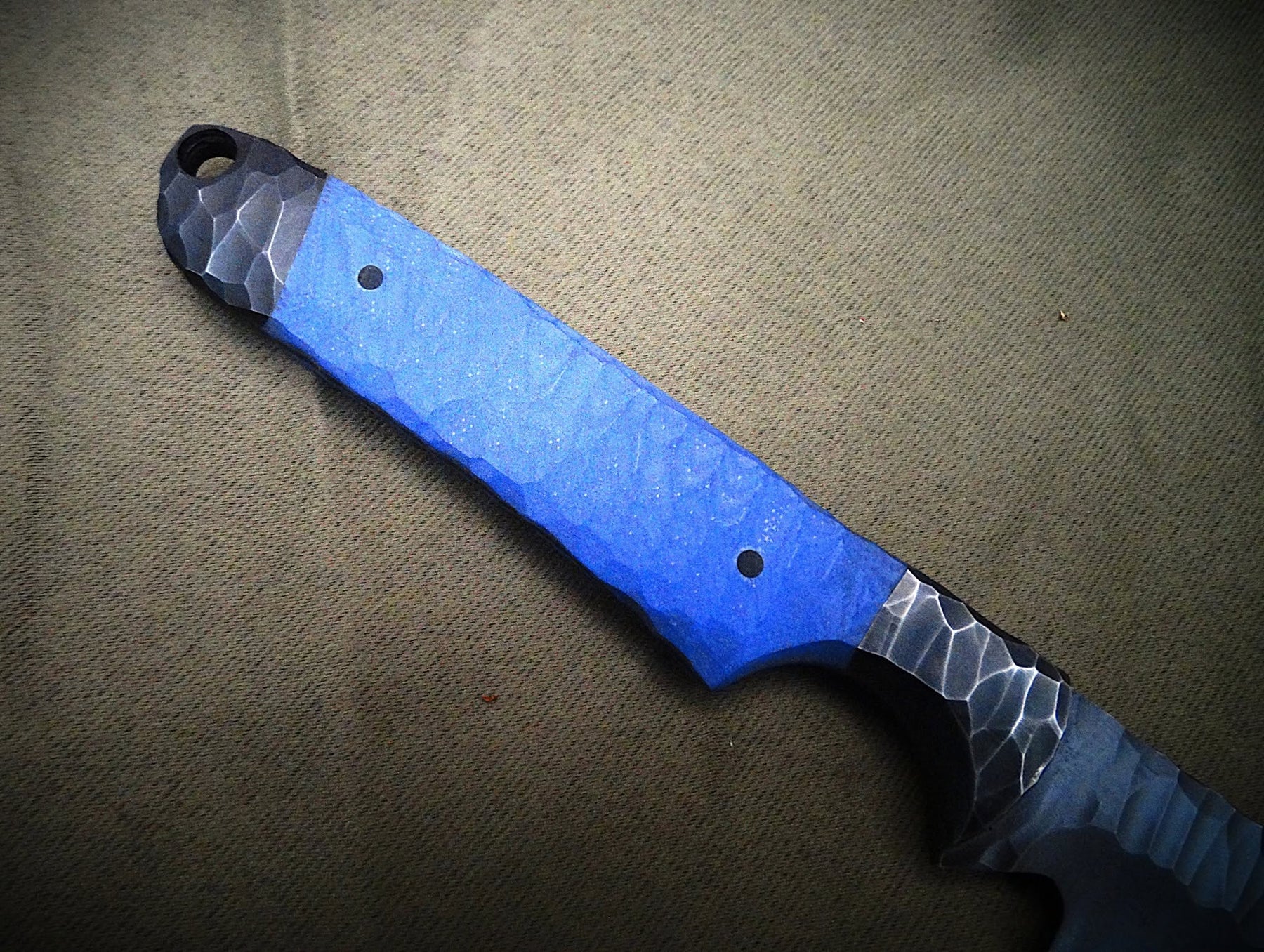 Knife outdoors unique leather steel art timber