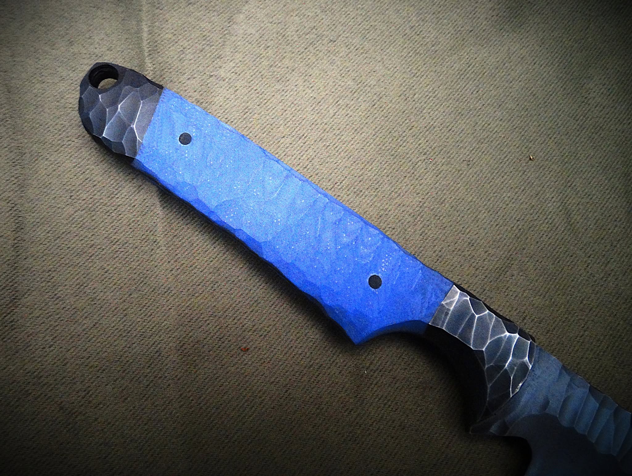 Knife outdoors unique leather steel art timber