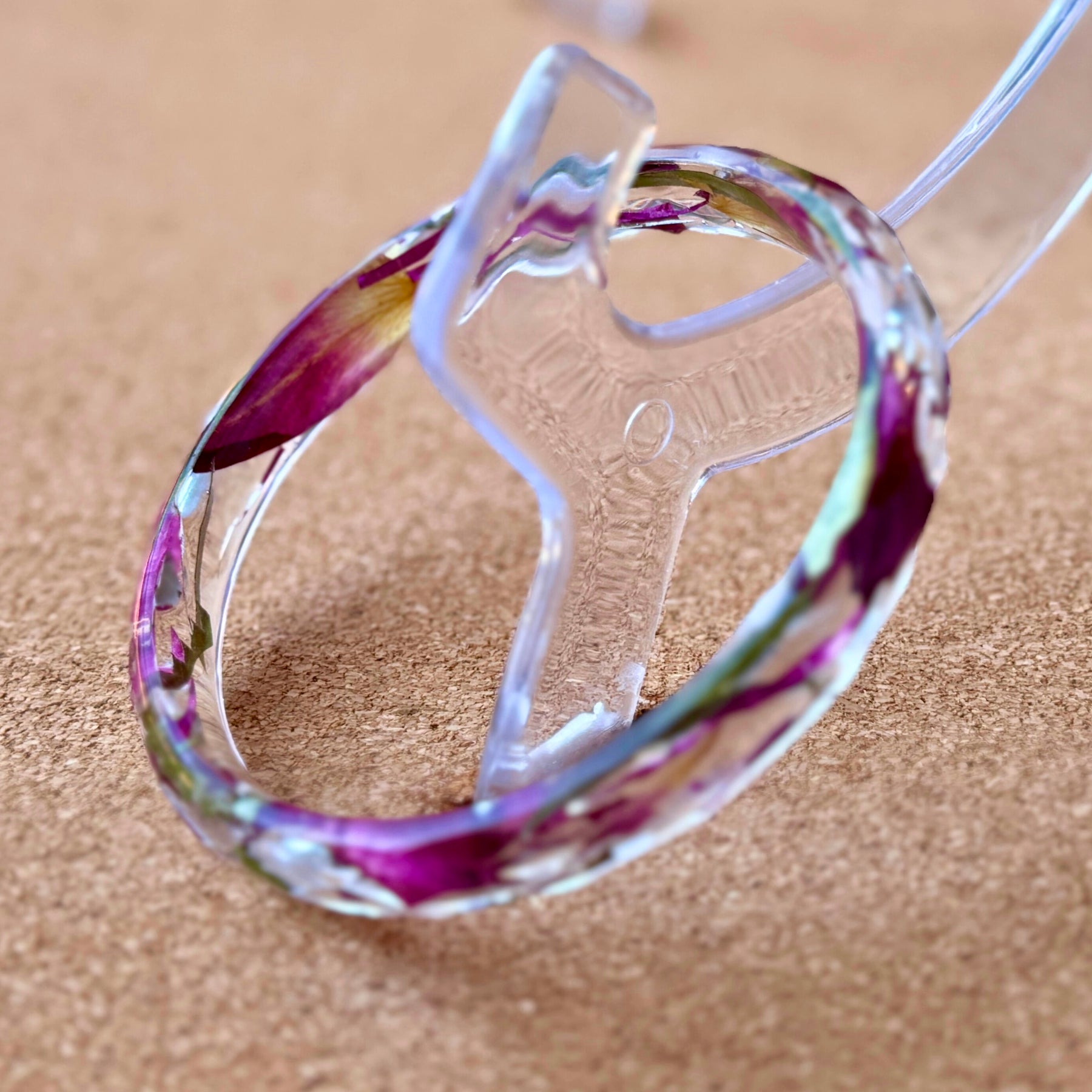 Real Flower Resin Bangle: Pressed Flower jewellery