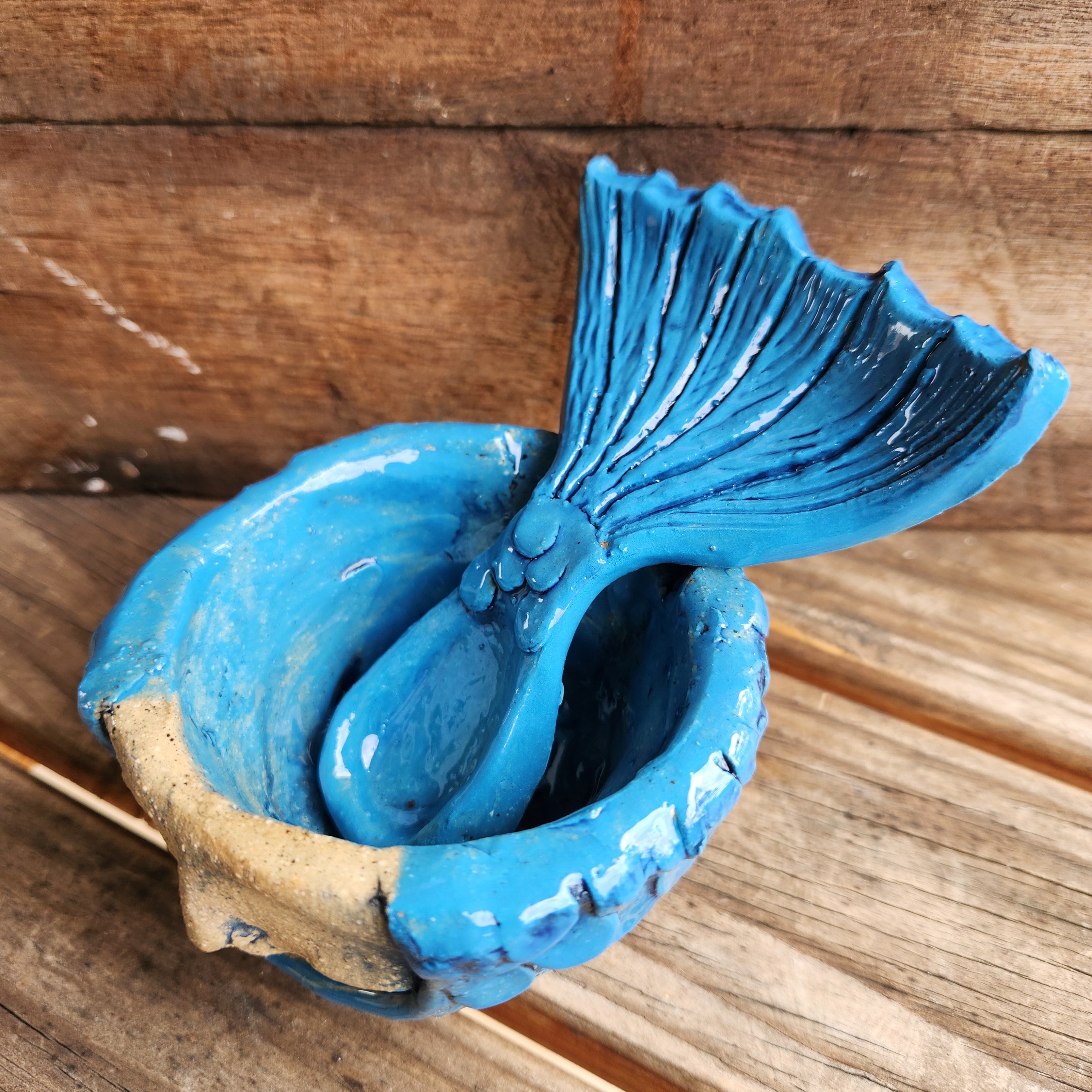 Mermaid salt pot, spoon, table gift