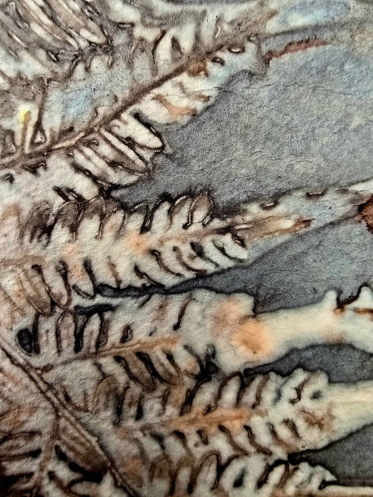 Ferns & Shadows — Handmade A5 Eco-Printed Journal