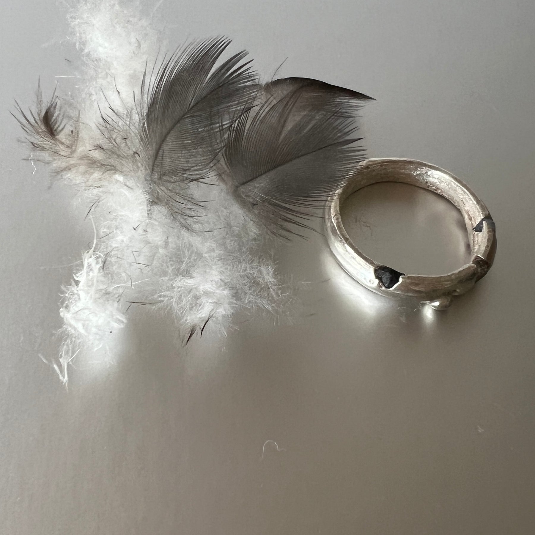 "Coomalie Creek" - Sterling Silver Ring with far North Queensland sapphire-Size "O.5"