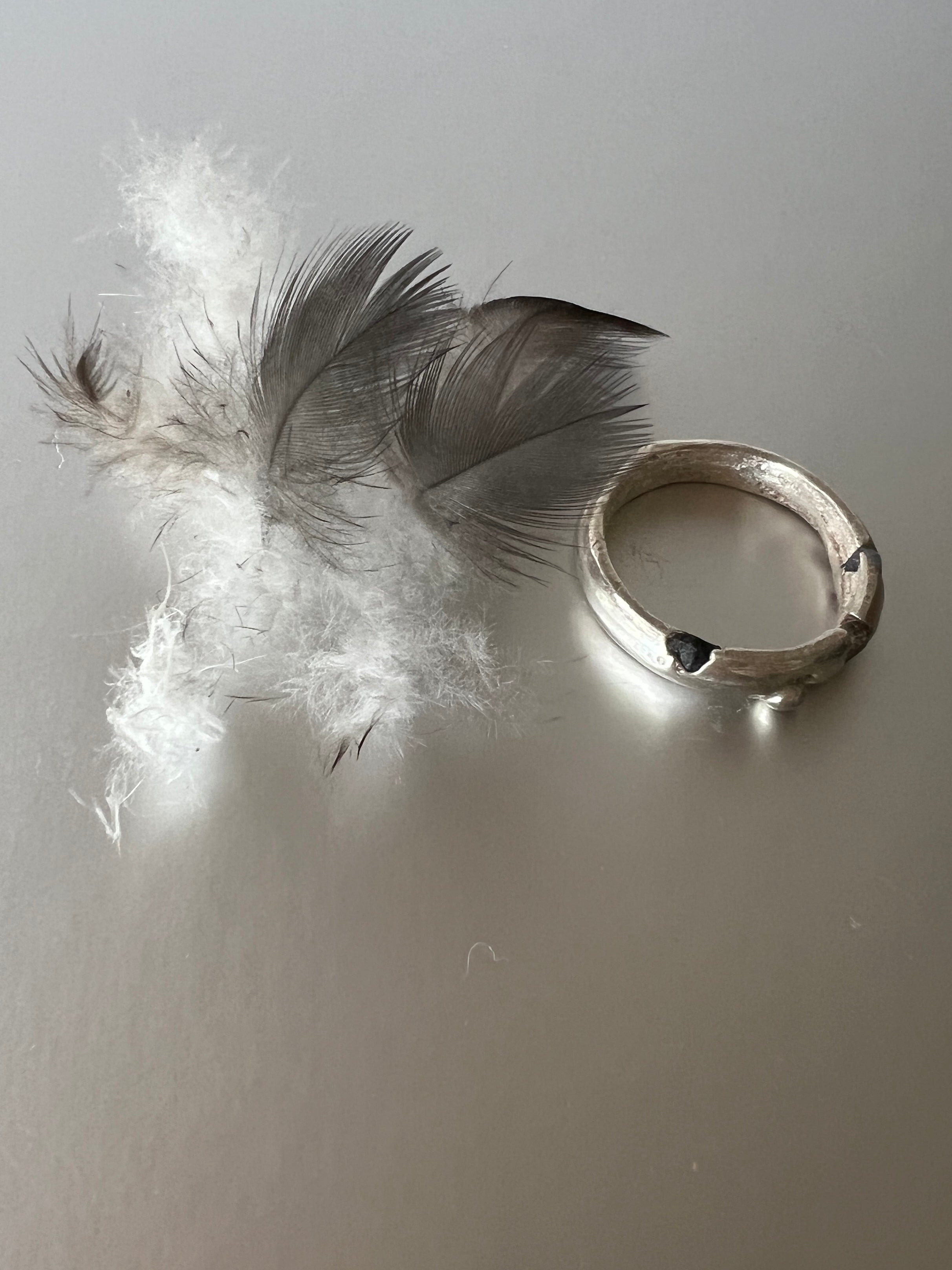 "Coomalie Creek" - Sterling Silver Ring with far North Queensland sapphire-Size "O.5"