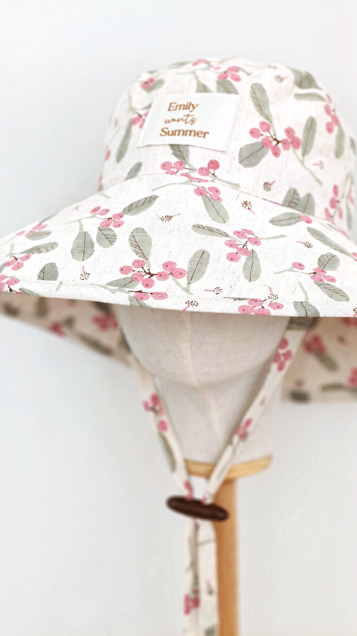 Adult Wide Brim Cotton Summer Sun Hat, Adult Floral Summer Hat