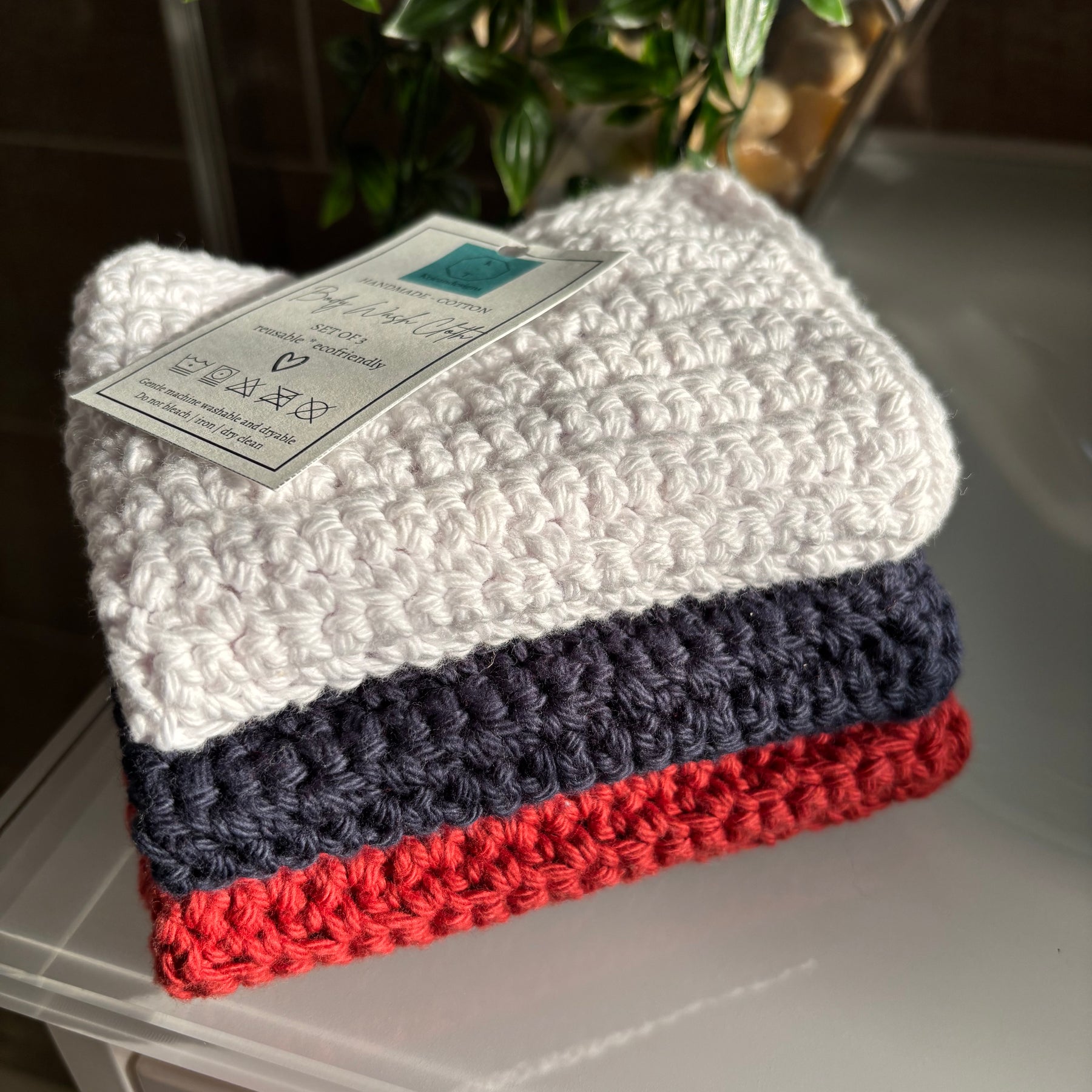 Reusable Cotton Wash Cloths - Set 3