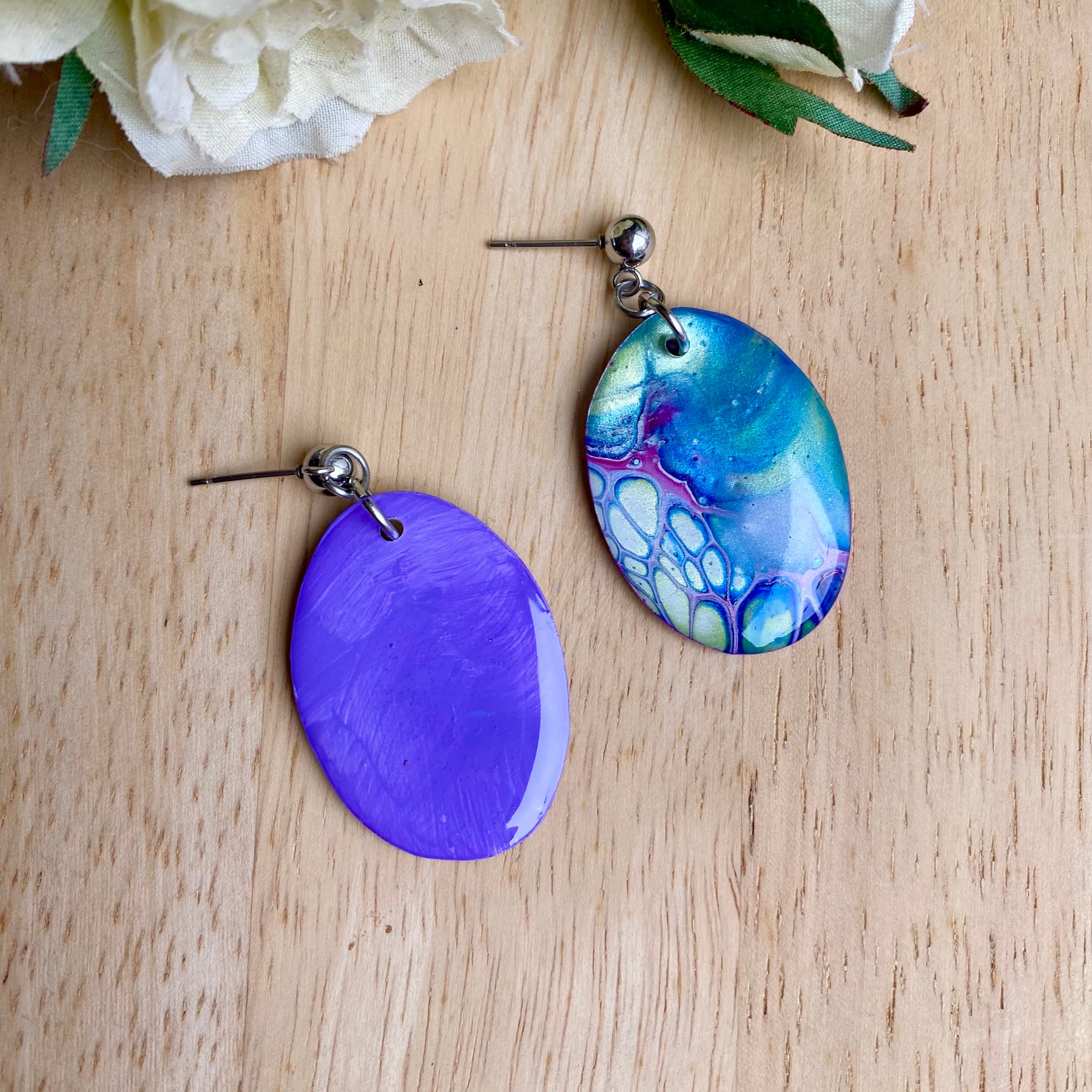 Unmatched Oval Artisan Earrings