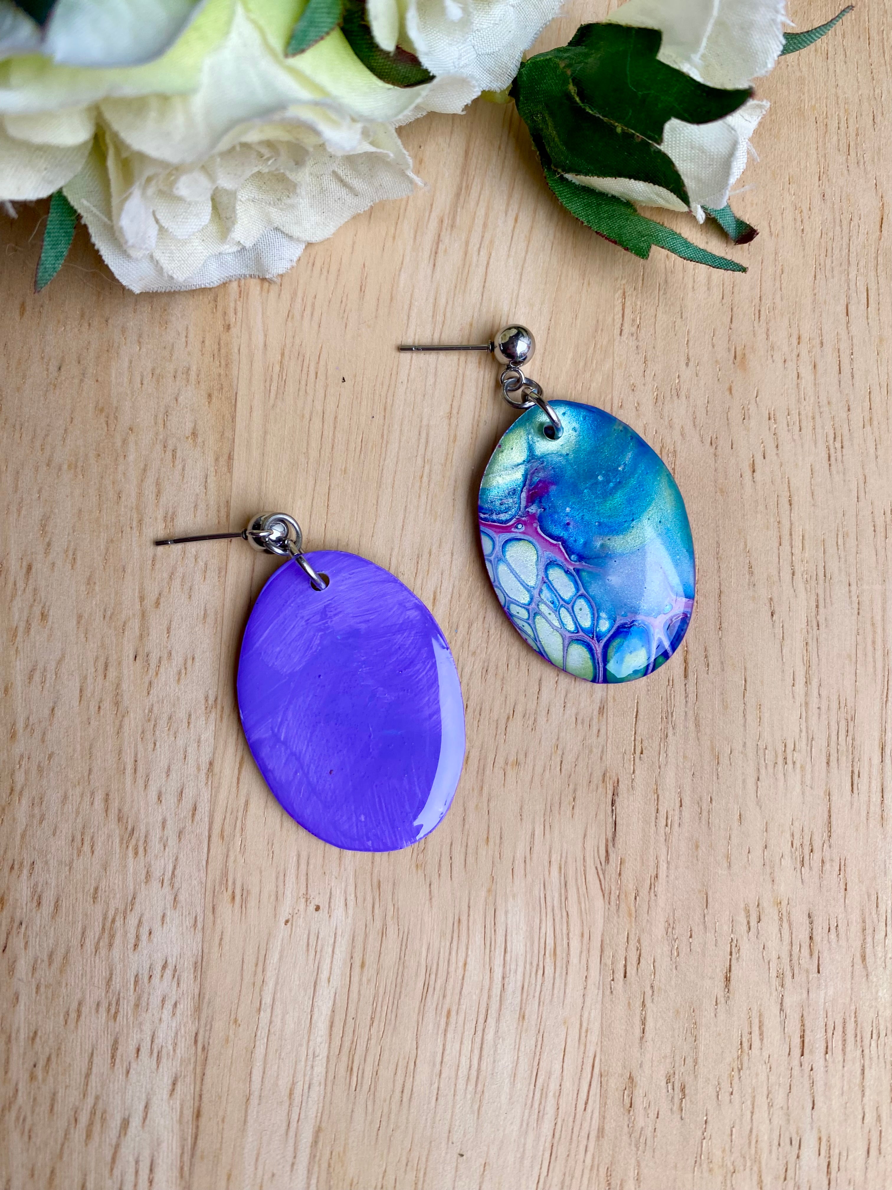 Unmatched Oval Artisan Earrings