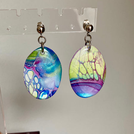 Unmatched Oval Artisan Earrings