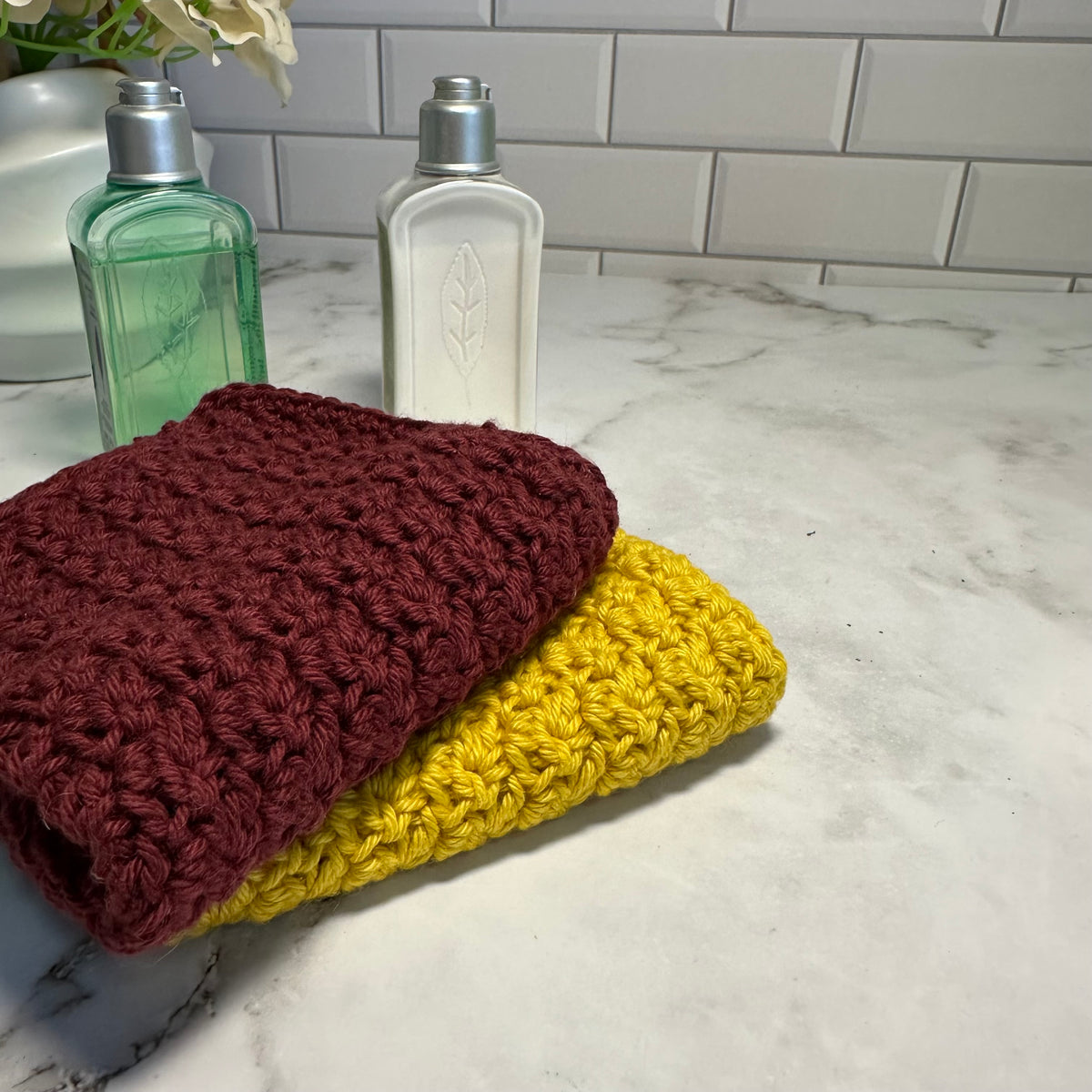 Crocheted  Washcloths | Soft, Durable & Sustainable - set of 3 or 6