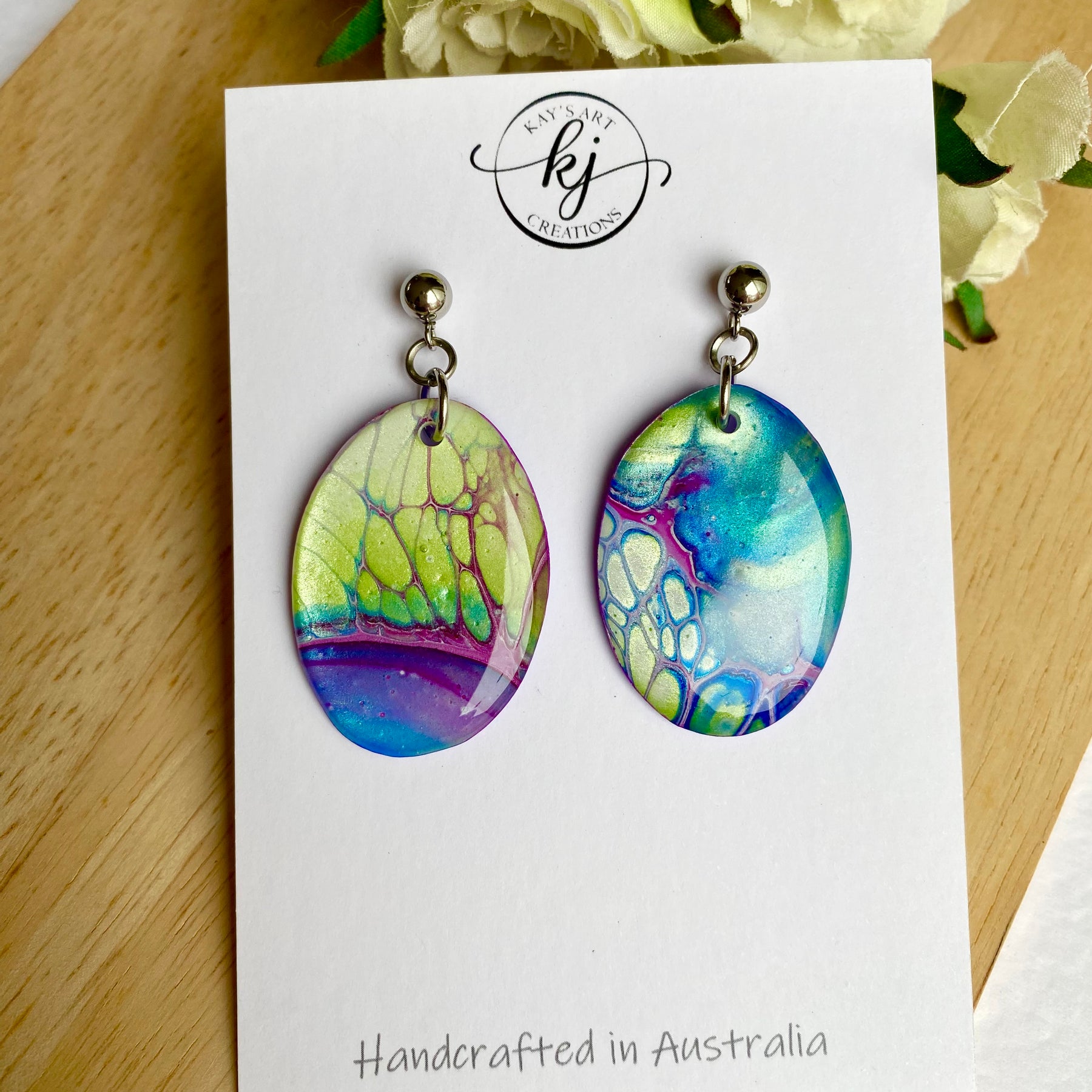 Unmatched Oval Artisan Earrings