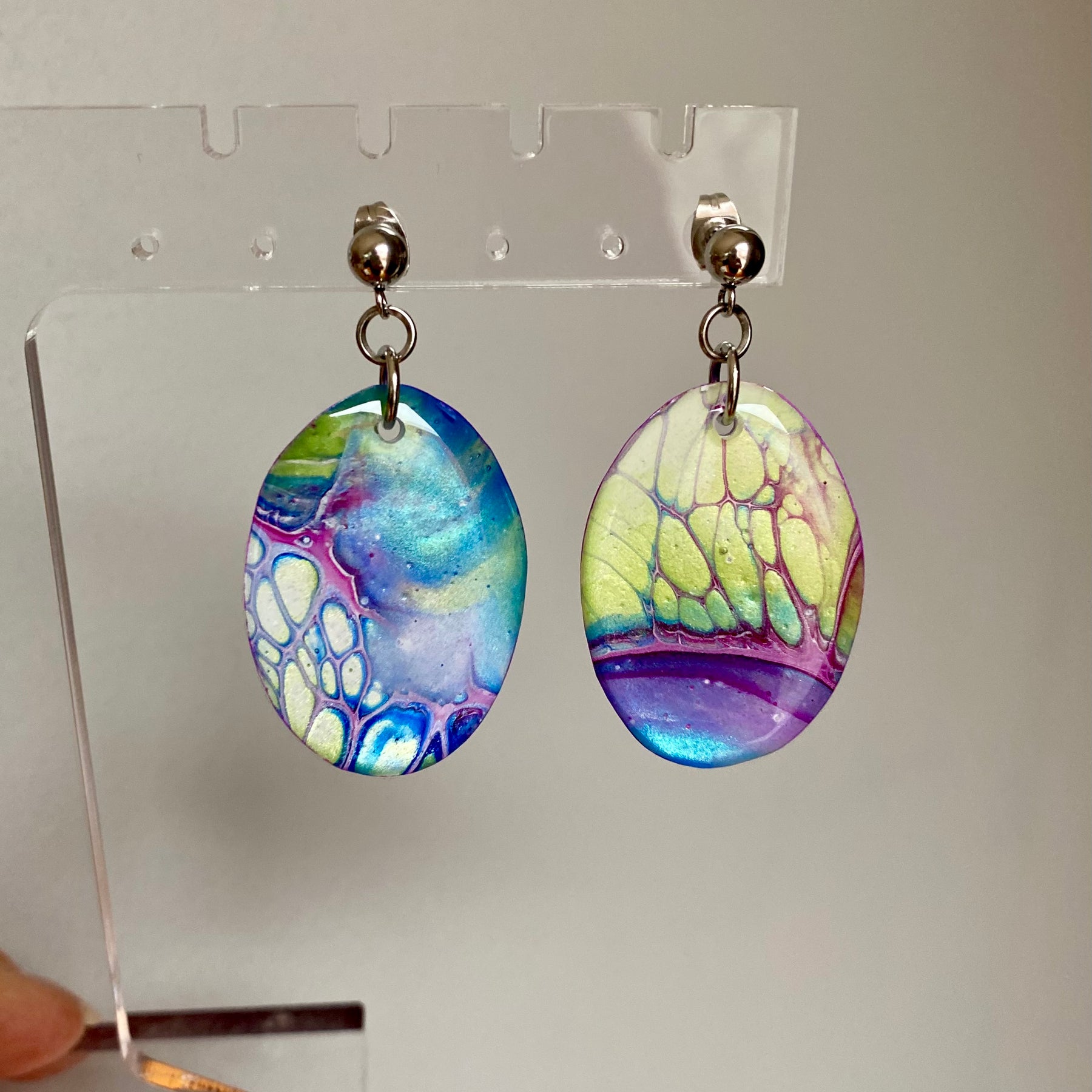 Unmatched Oval Artisan Earrings