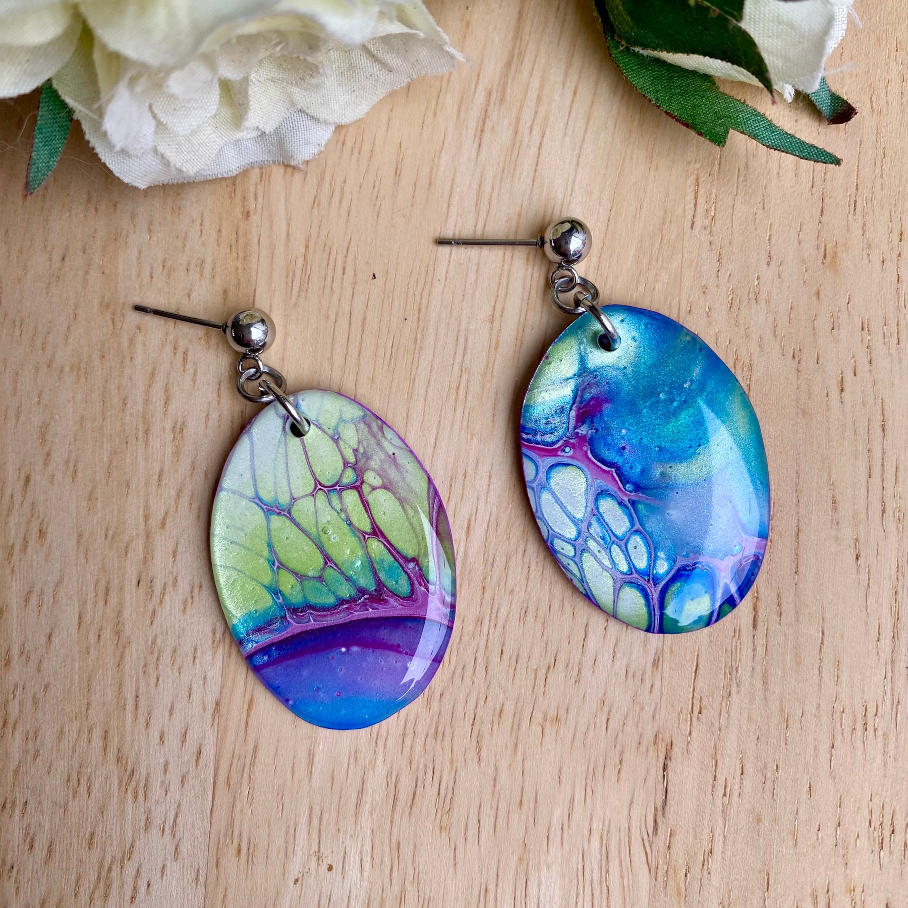 Unmatched Oval Artisan Earrings