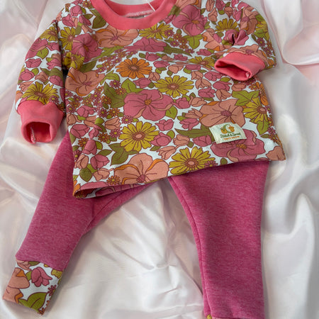 Vintage Bloom Floral Top and Pants Set