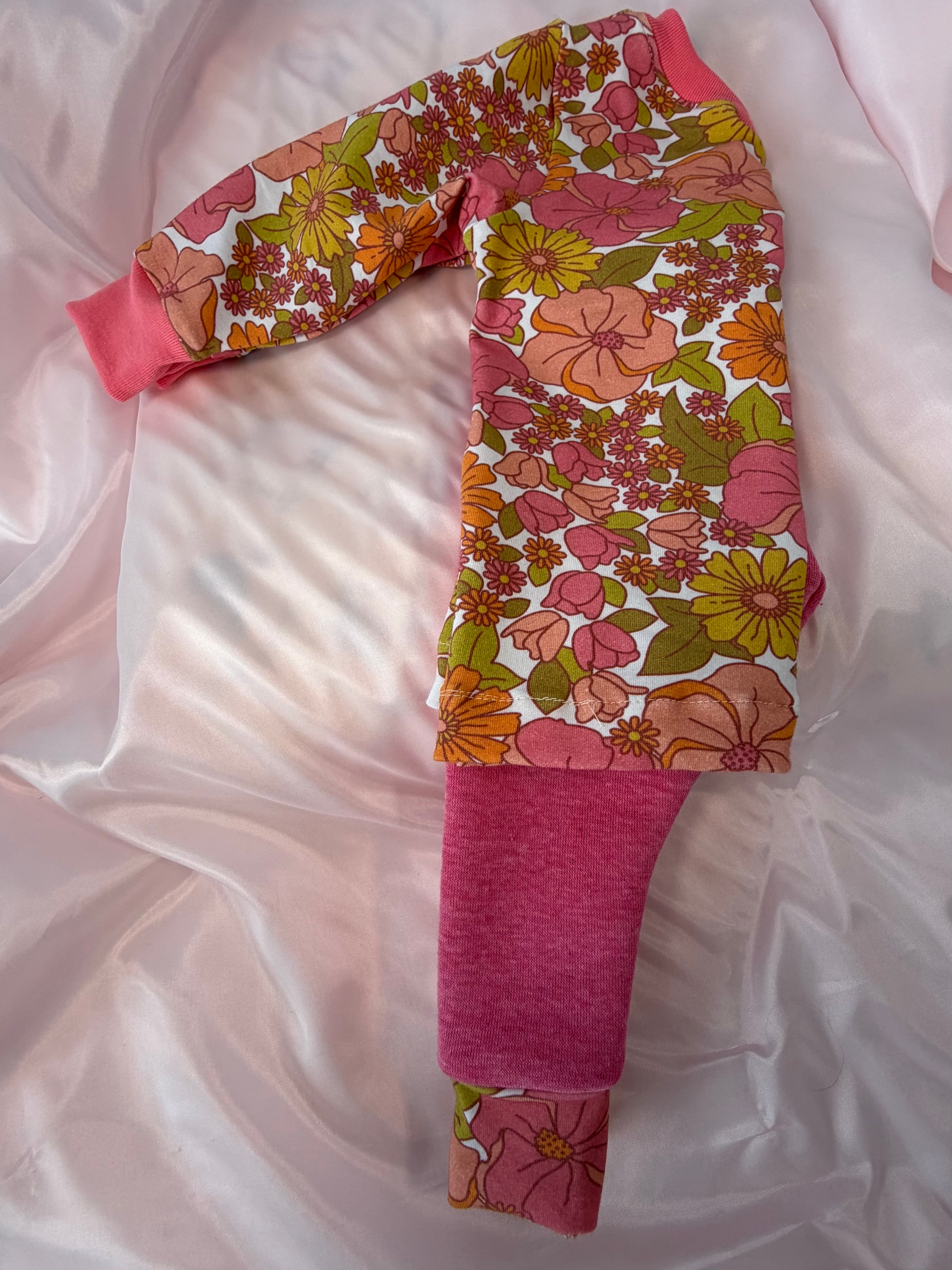 Vintage Bloom Floral Top and Pants Set