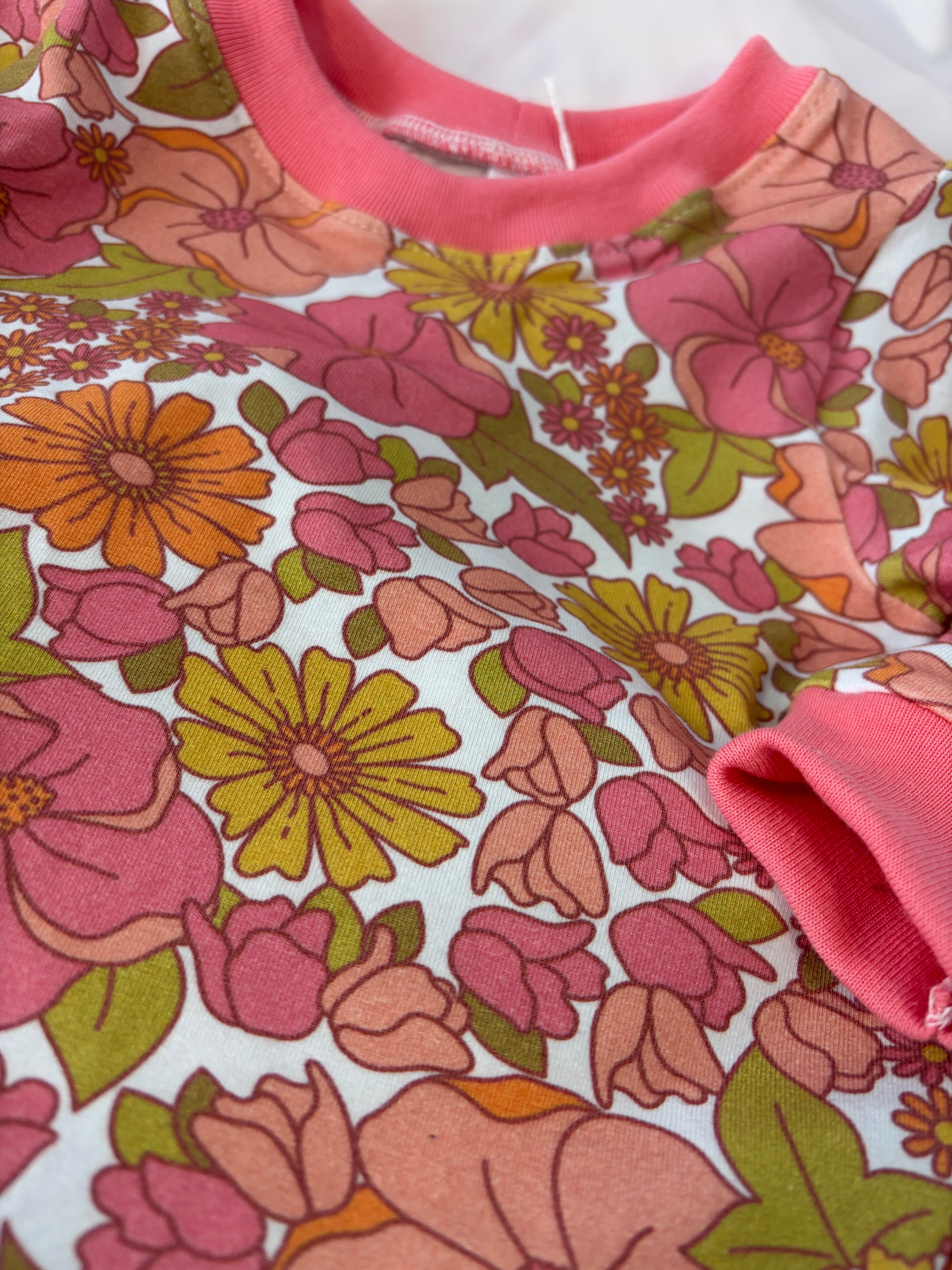 Vintage Bloom Floral Top and Pants Set