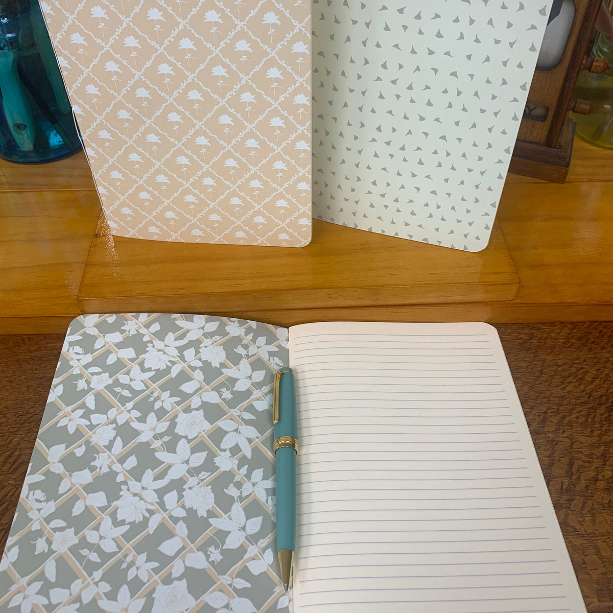 Hand-stitched A5 softcover notebooks original designed cover LR