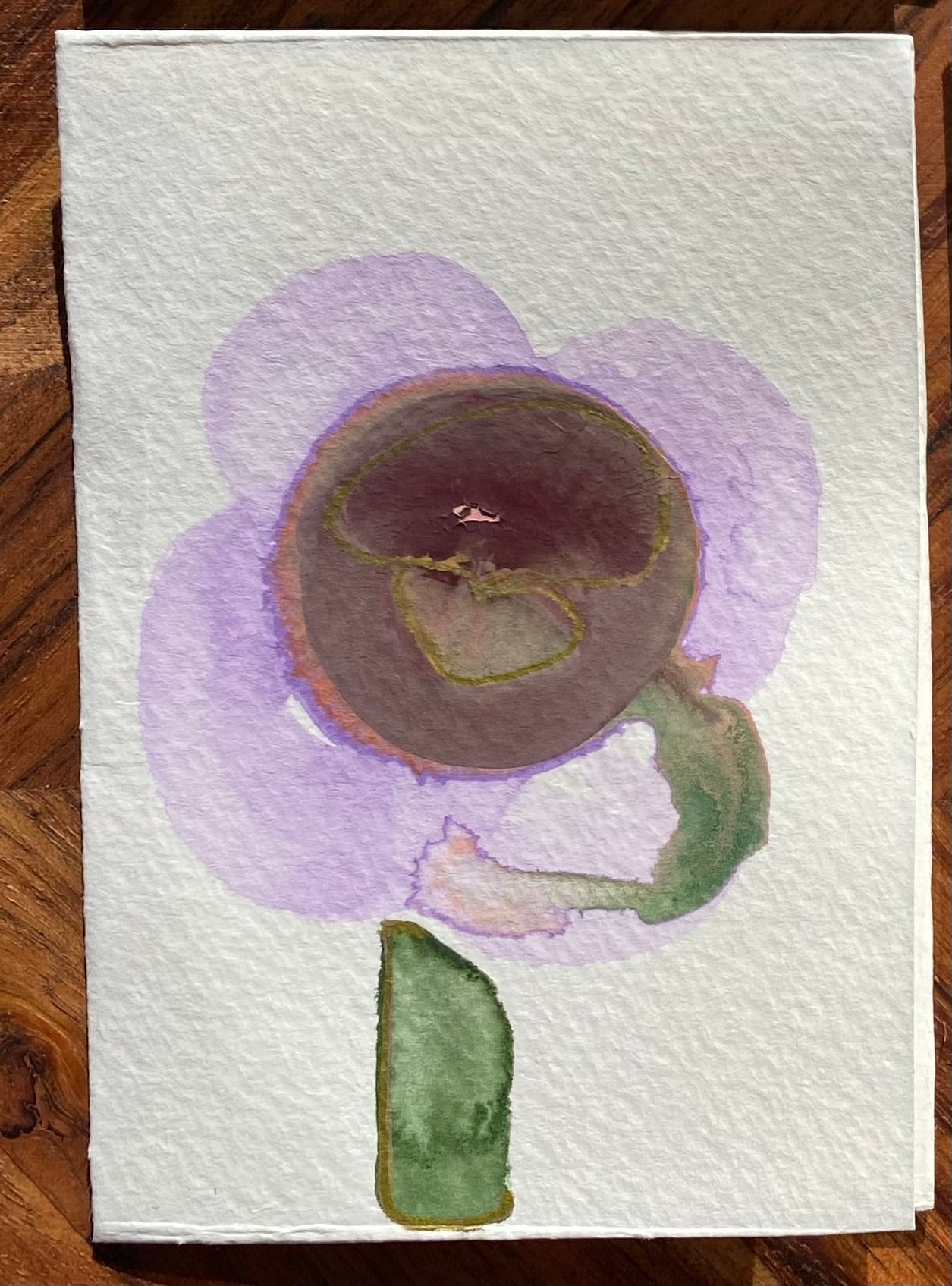 Two Unique Hand Painted Watercolour Cards | Handmade Unique Blank Flower Cards
