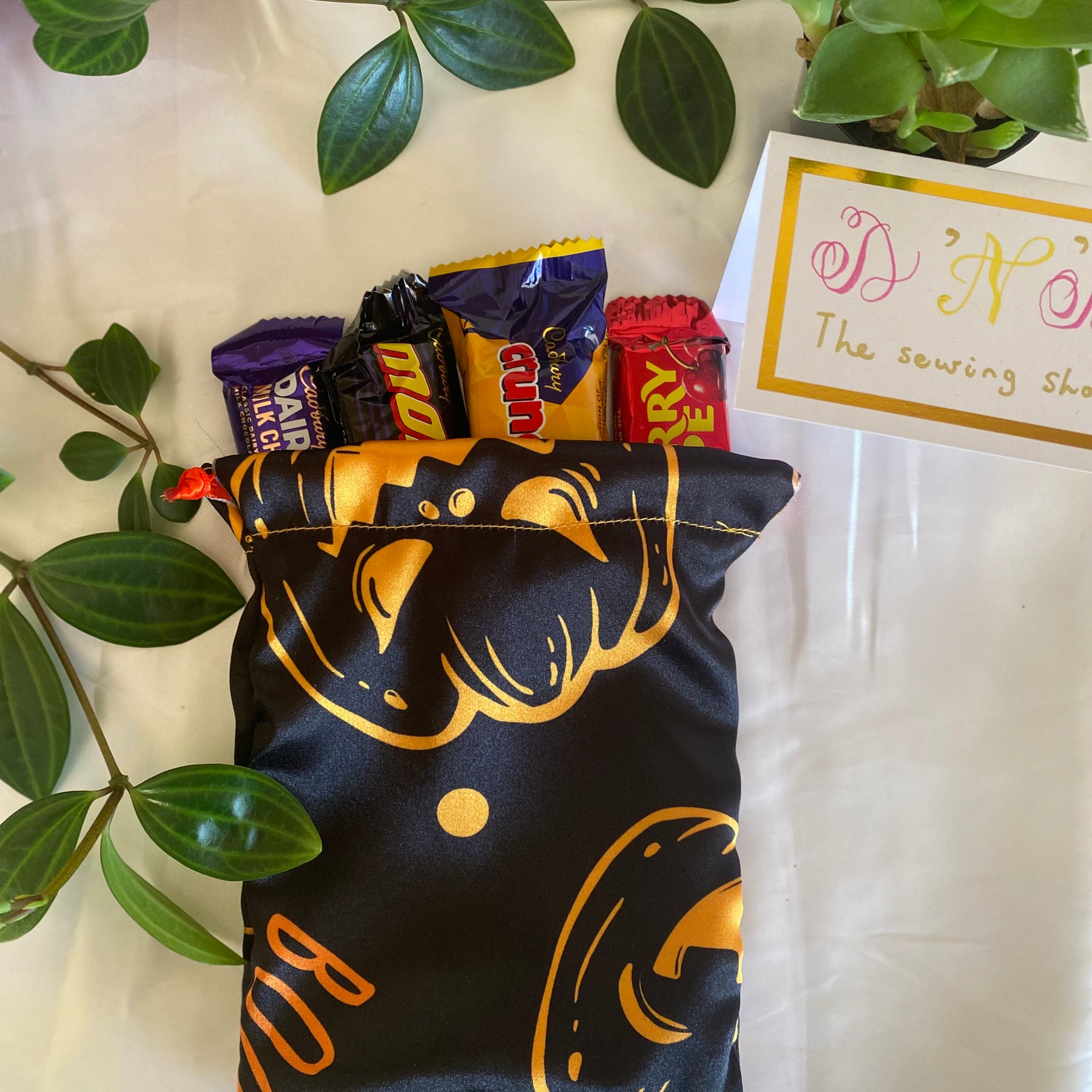 Halloween Goody Bags | Reusable Treat Bags for Kids (Drawstring Closure) | Set of 6