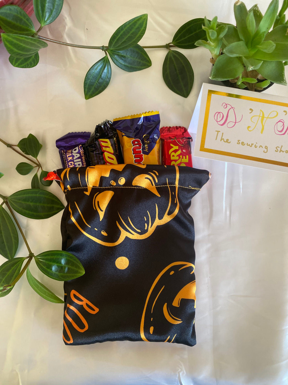 Halloween Goody Bags | Reusable Treat Bags for Kids (Drawstring Closure) | Set of 6