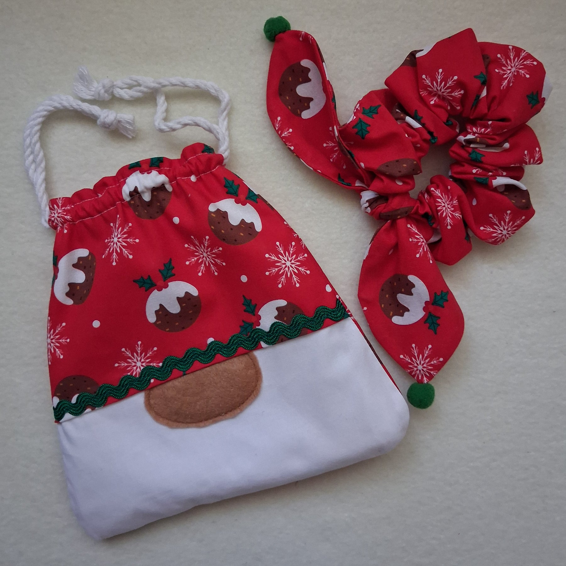 Children's Christmas Gnome Bag & Scrunchie