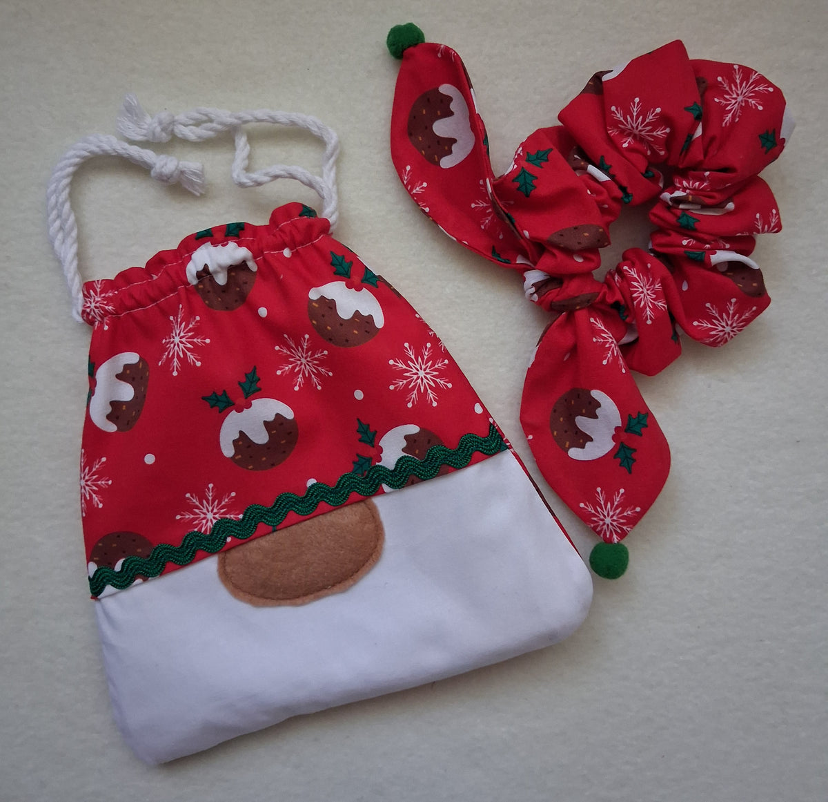 Children's Christmas Gnome Bag & Scrunchie