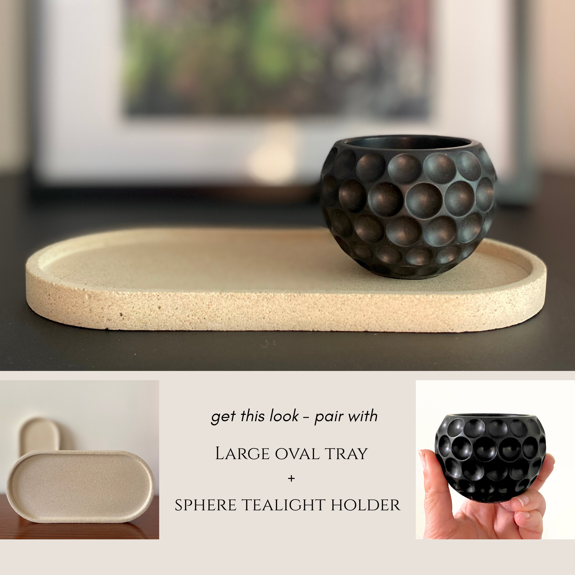 Oval trays - Small and Large | Textured home decor