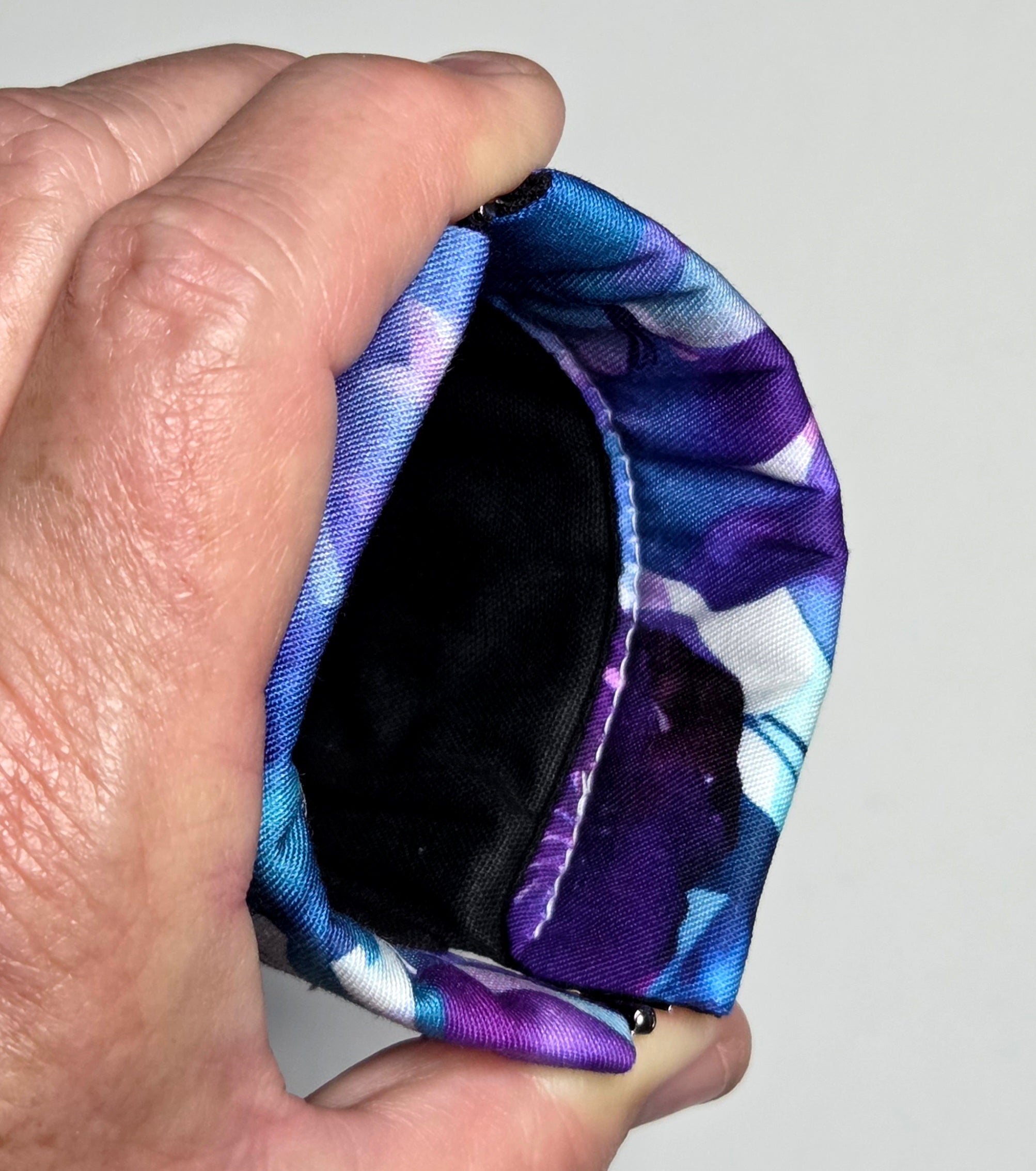 Sunglasses Pouch in pretty pink and blue floral fabric