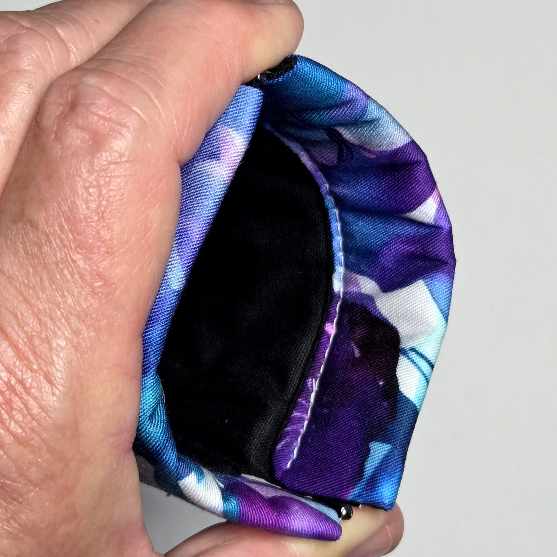 Sunglasses Pouch in pretty pink and blue floral fabric