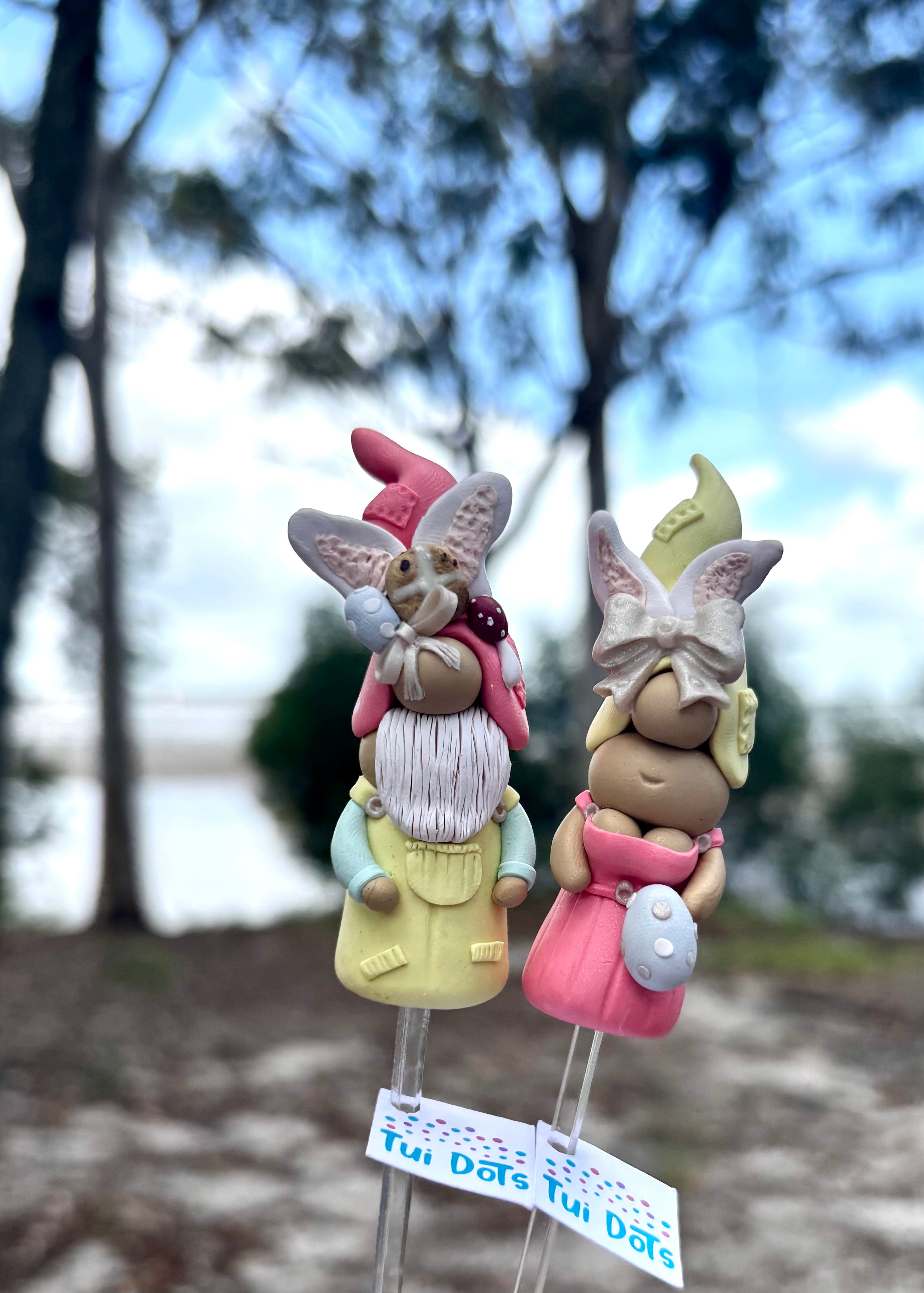 Tiny Gnome pair - Easter Treats (brights)