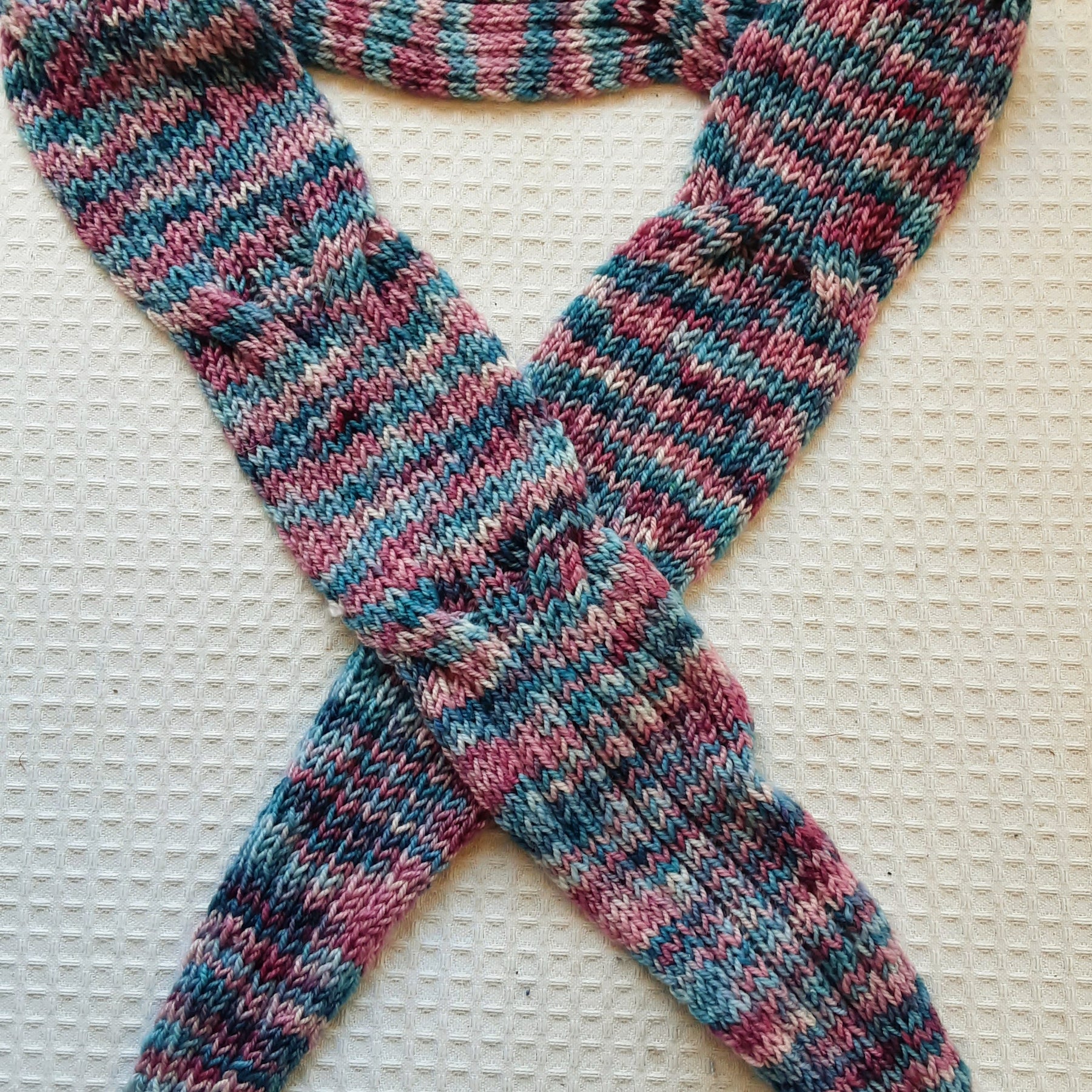 Pure wool handknitted scarfette