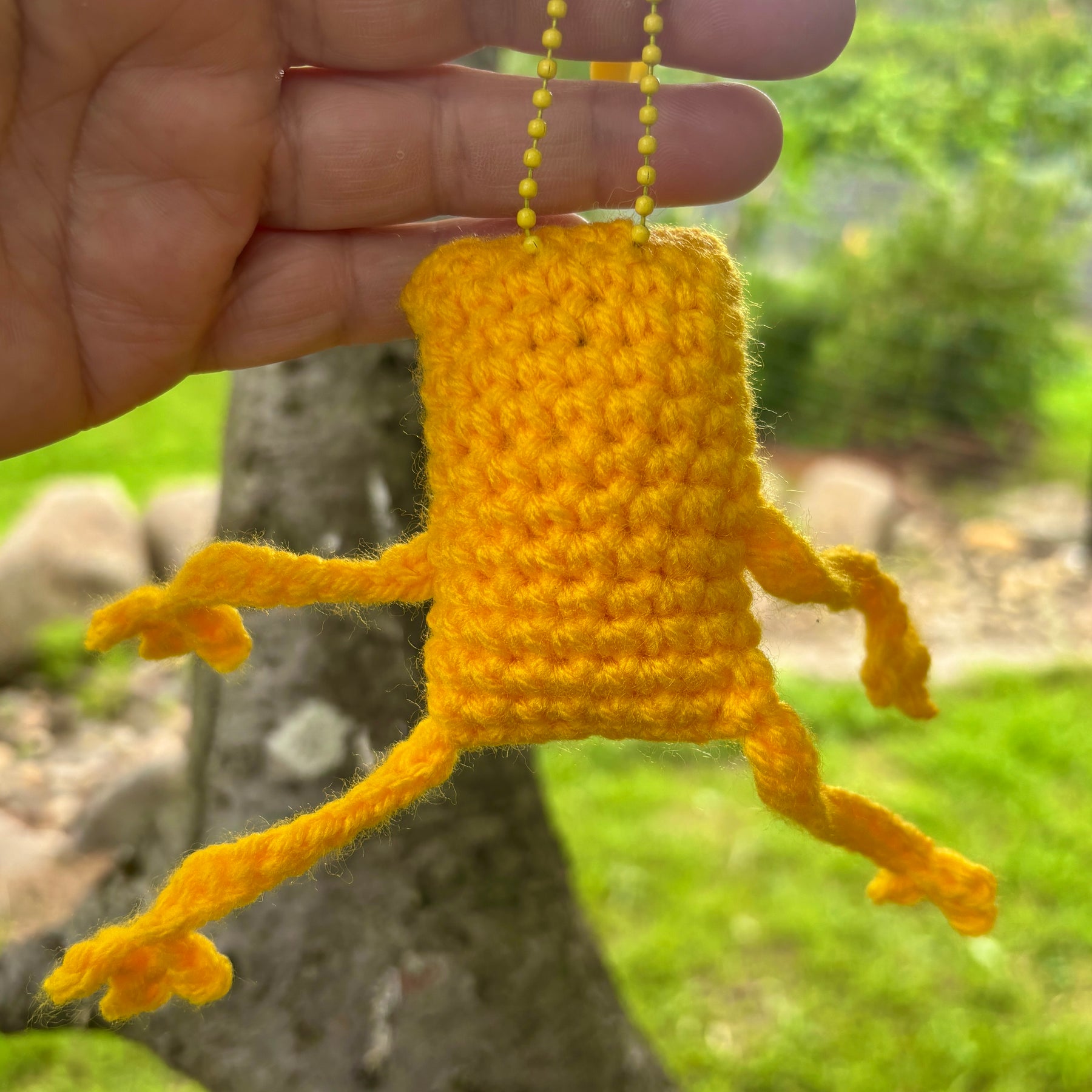 Funny Floppy Frog Keychain Bag Tag