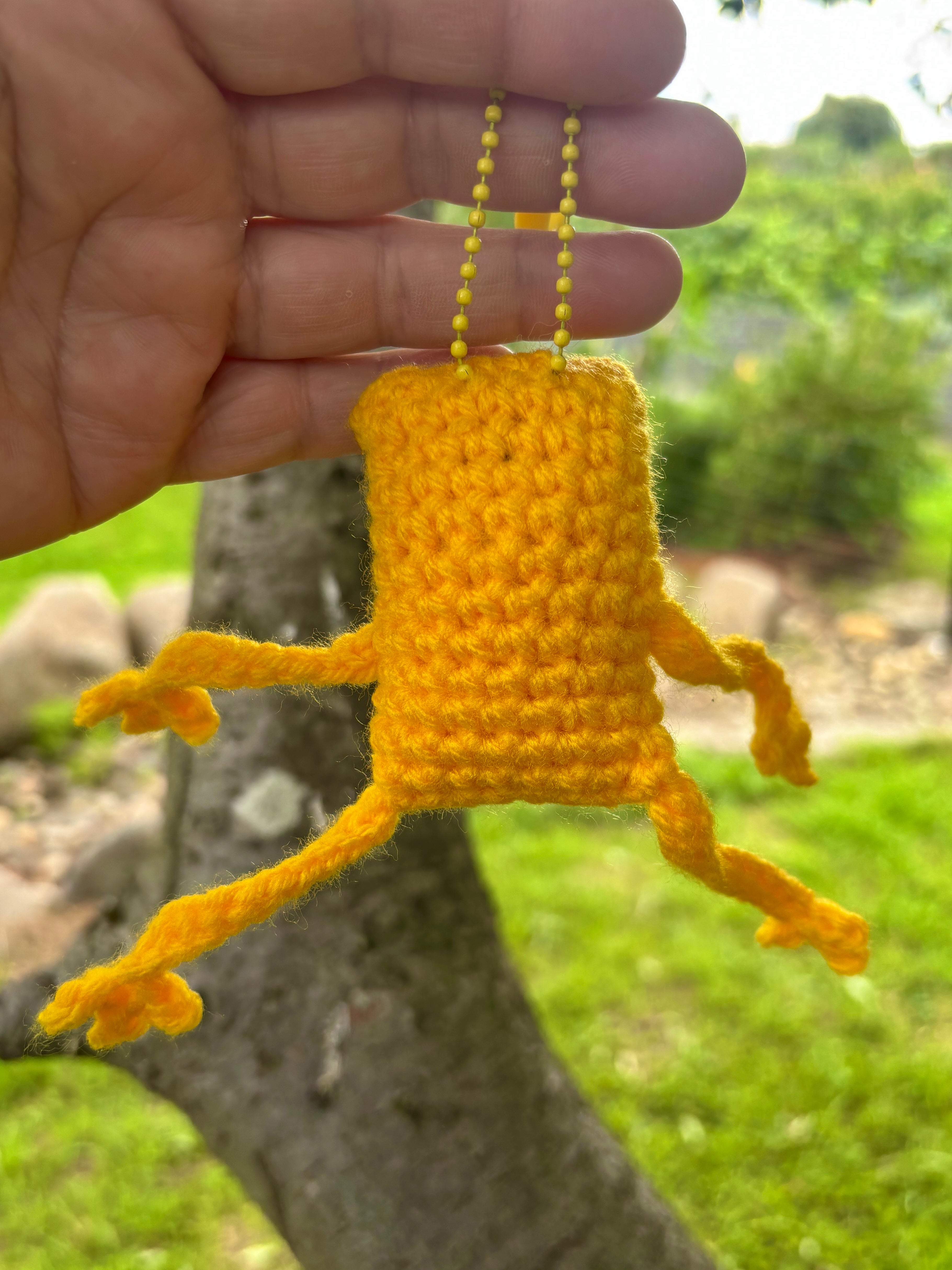 Funny Floppy Frog Keychain Bag Tag