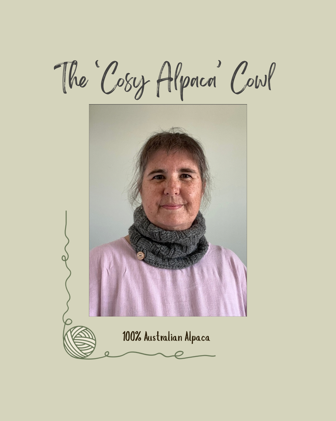 Cosy Crocheted Australian Alpaca Cowl/Neck Warmer