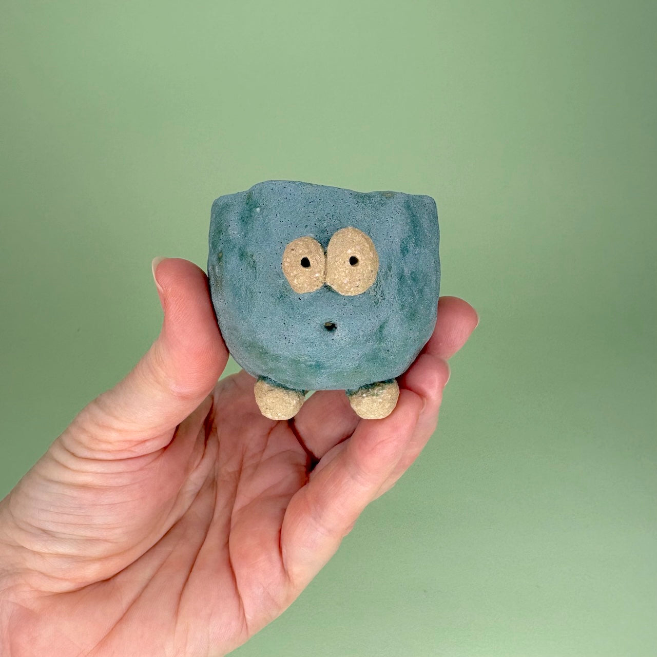 Ceramic tiny monster pot for cactus & succulent
