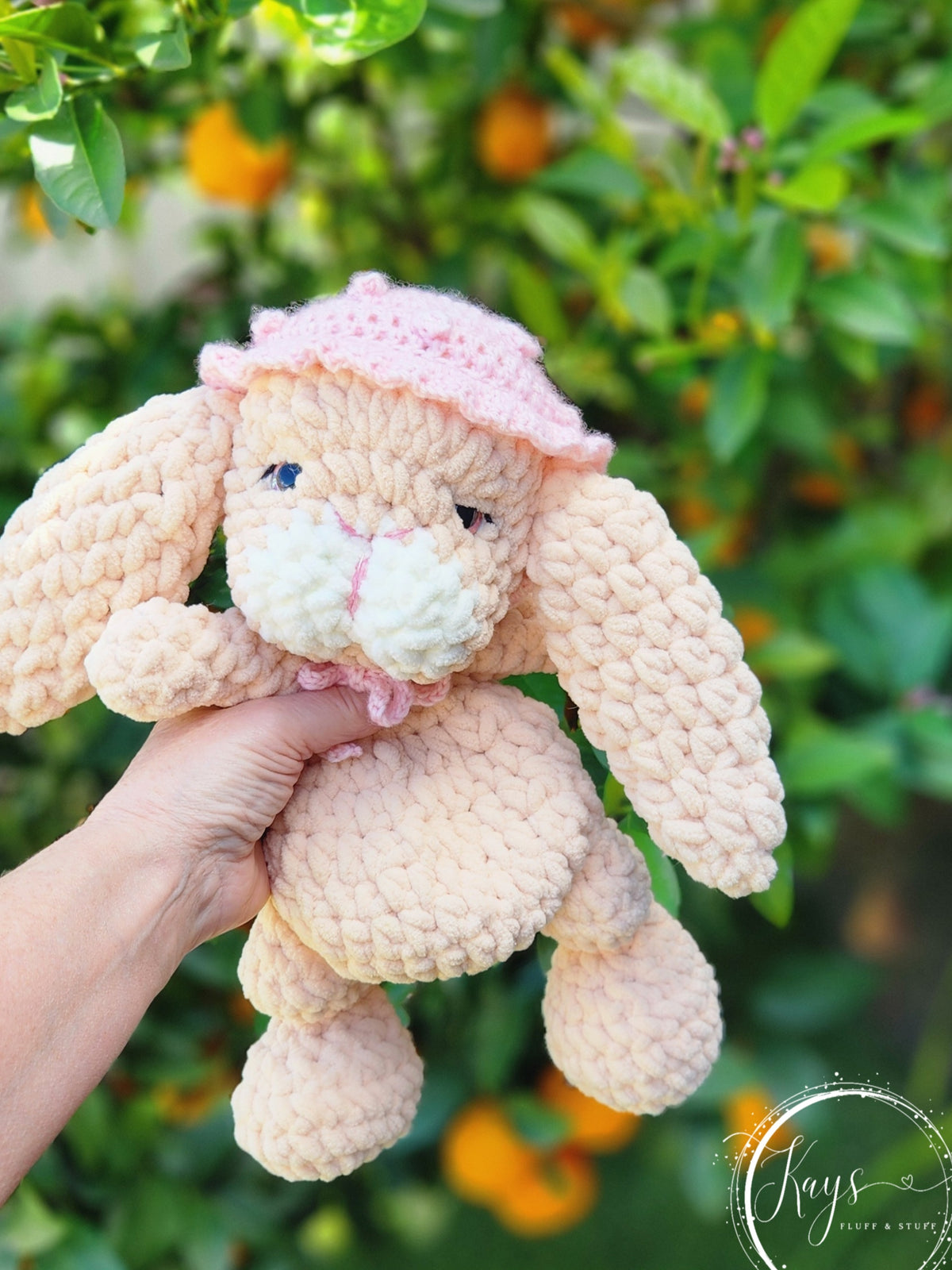 Crochet Plush Floppy Eared Bunny Doll