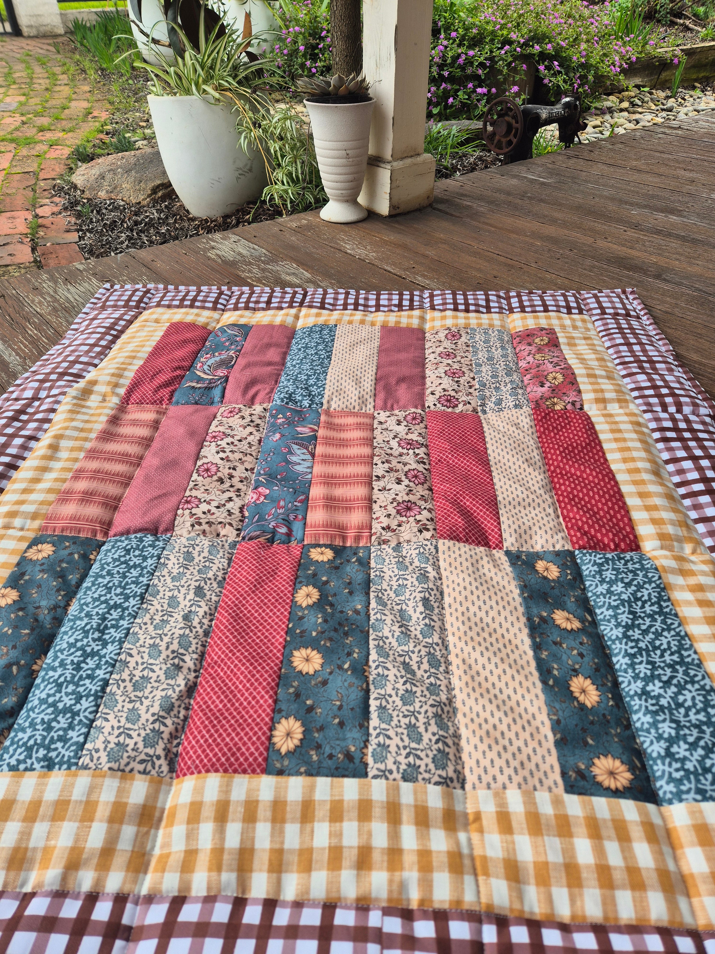Vintage Floral Baby Quilt