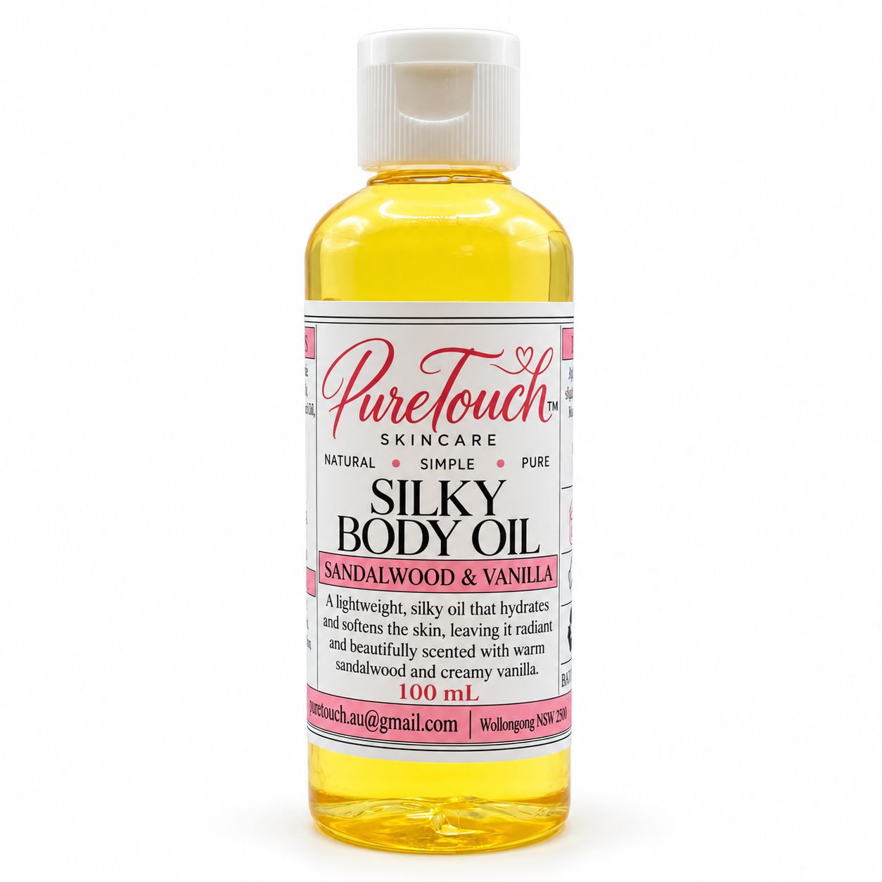PureTouch Silky Body Oil Sandalwood & Vanilla | 100 mL