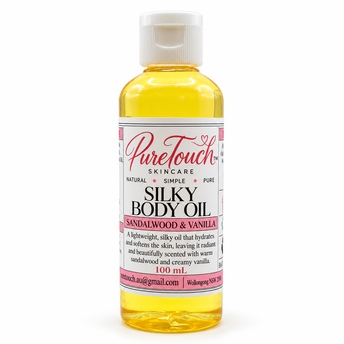 PureTouch Silky Body Oil Sandalwood & Vanilla | 100 mL
