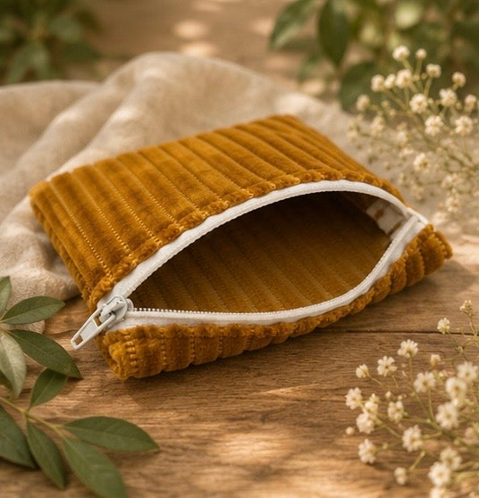 Corduroy Coin Purse - Mustard