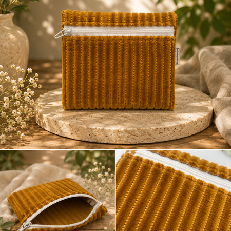 Corduroy Coin Purse - Mustard