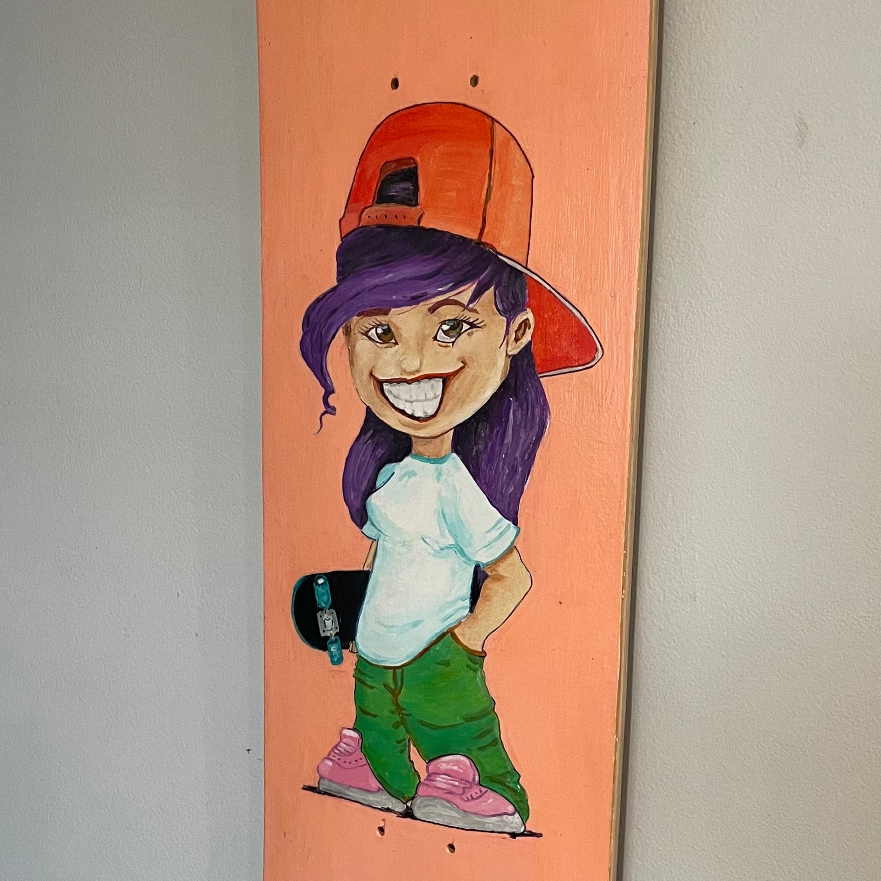 Hand painted Skateboard Decks with attitude