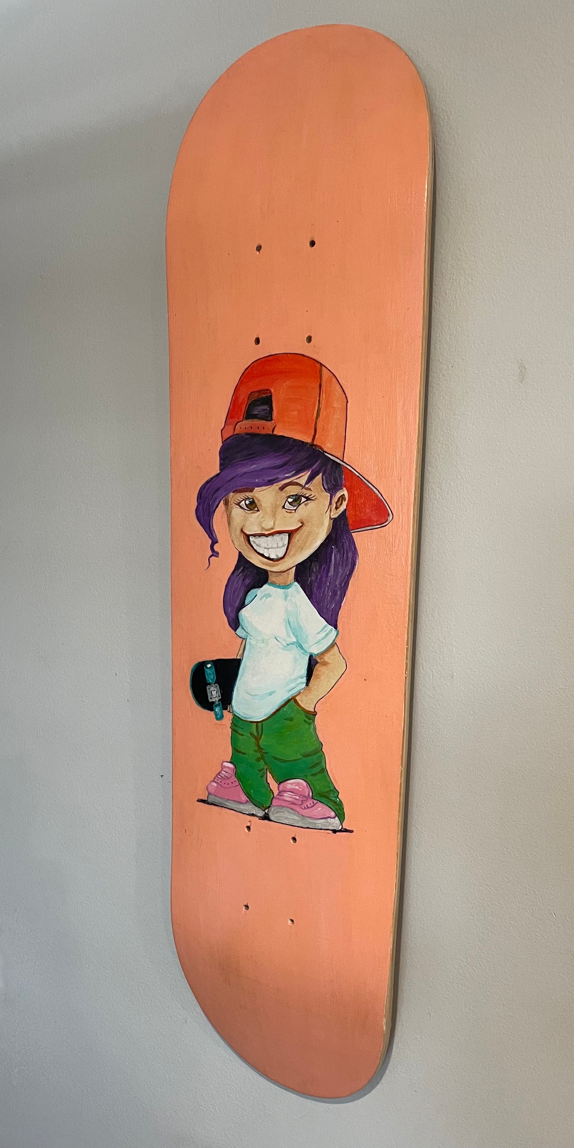Hand painted Skateboard Decks with attitude