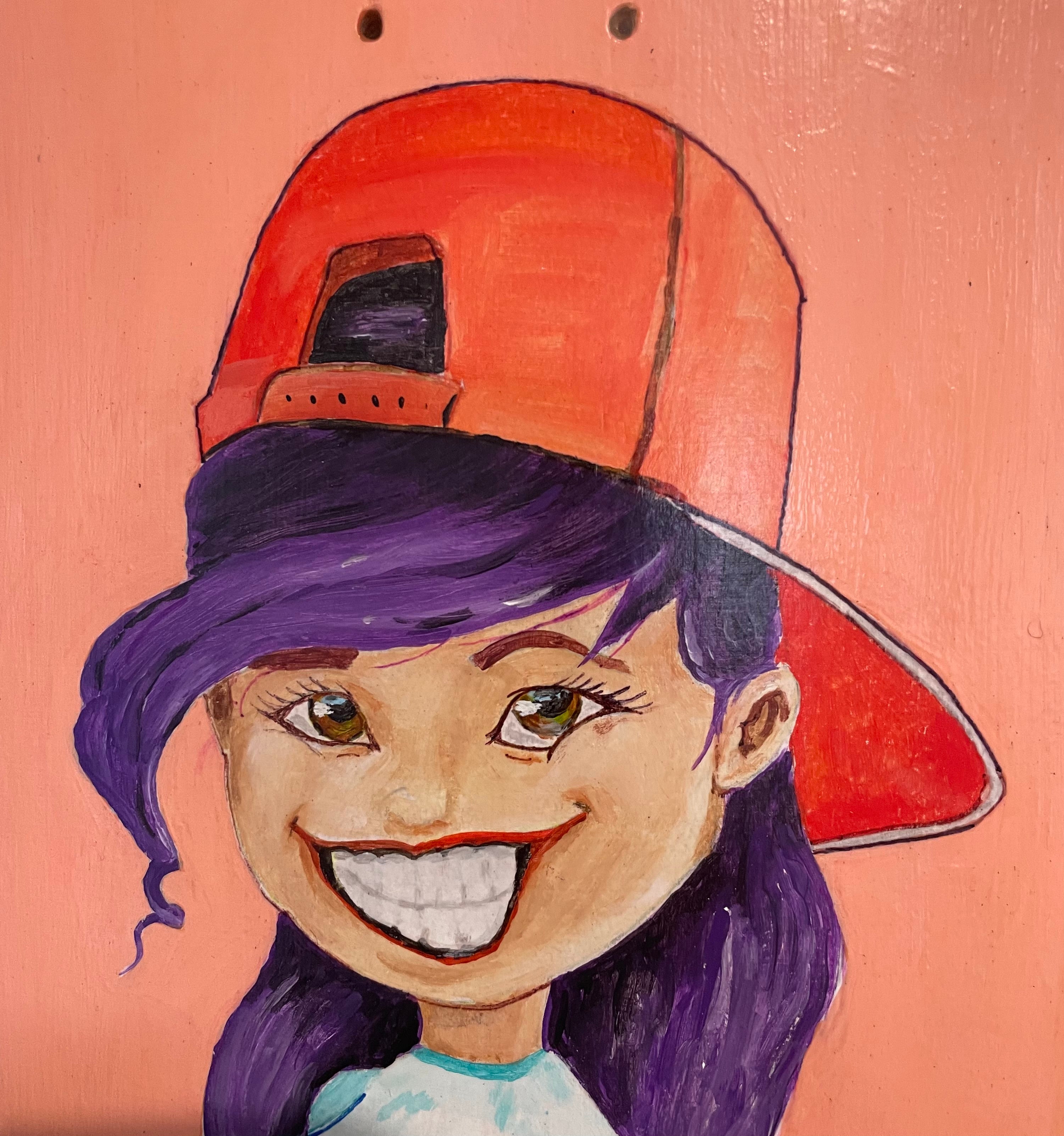 Hand painted Skateboard Decks with attitude