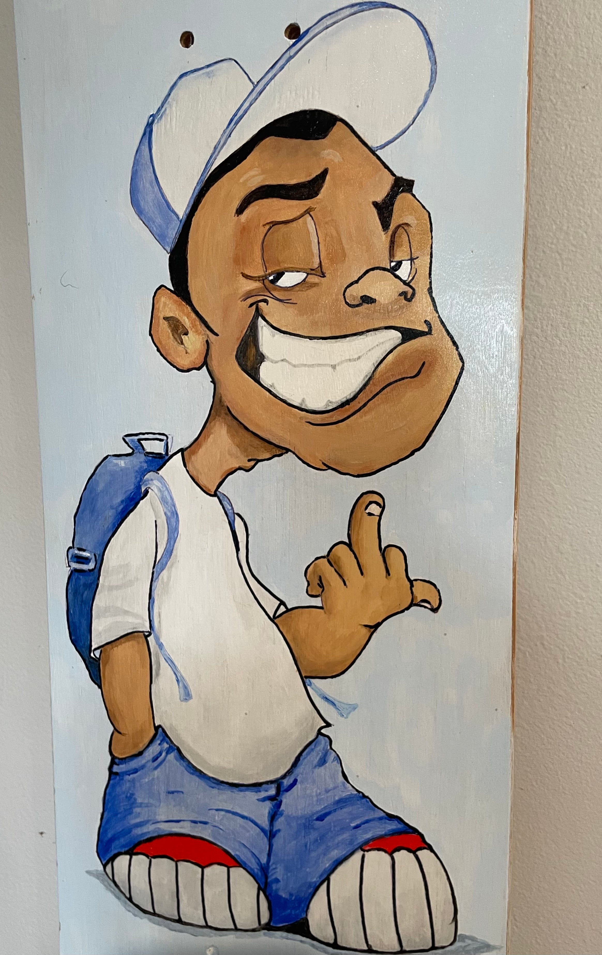 Hand painted Skateboard Decks with attitude
