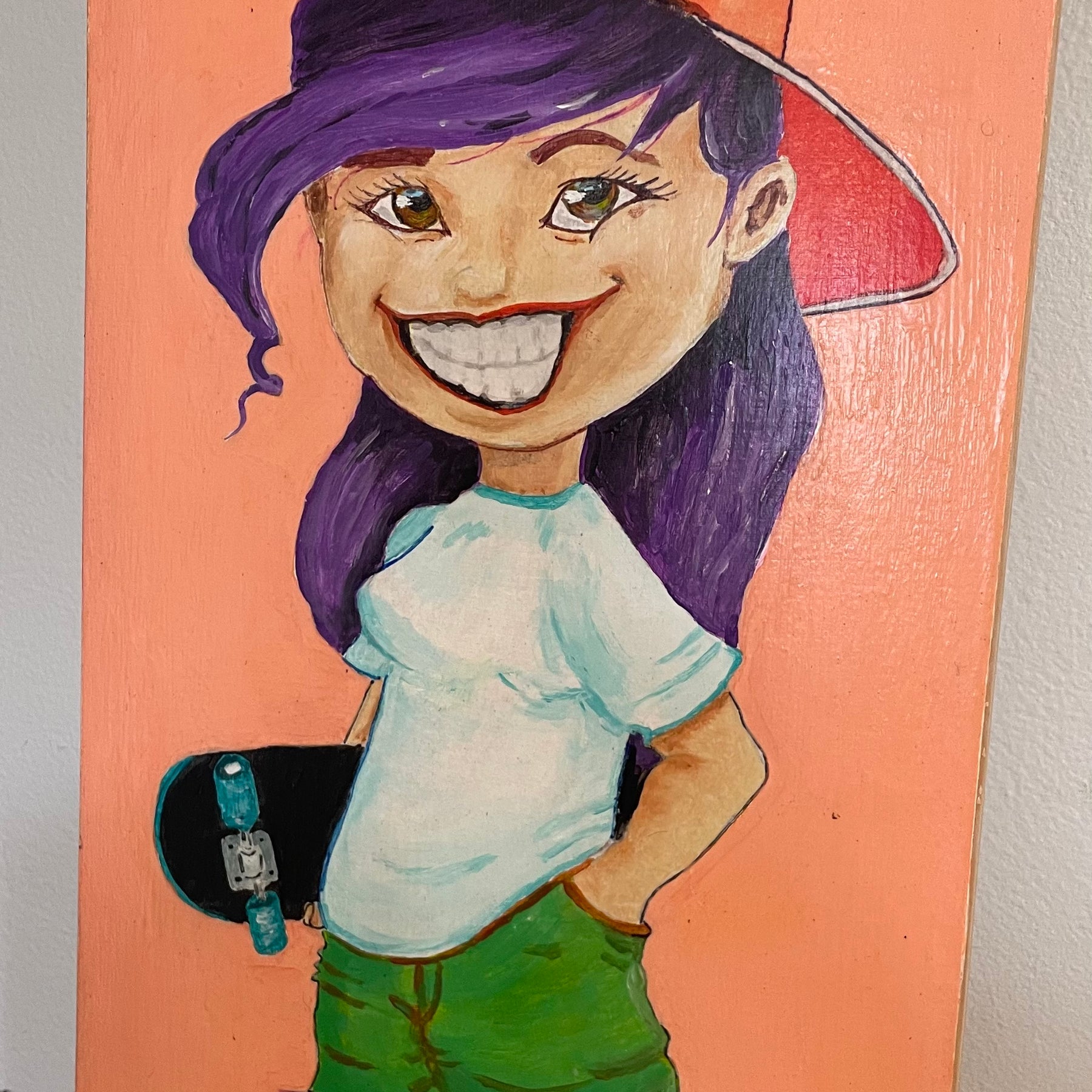 Hand painted Skateboard Decks with attitude