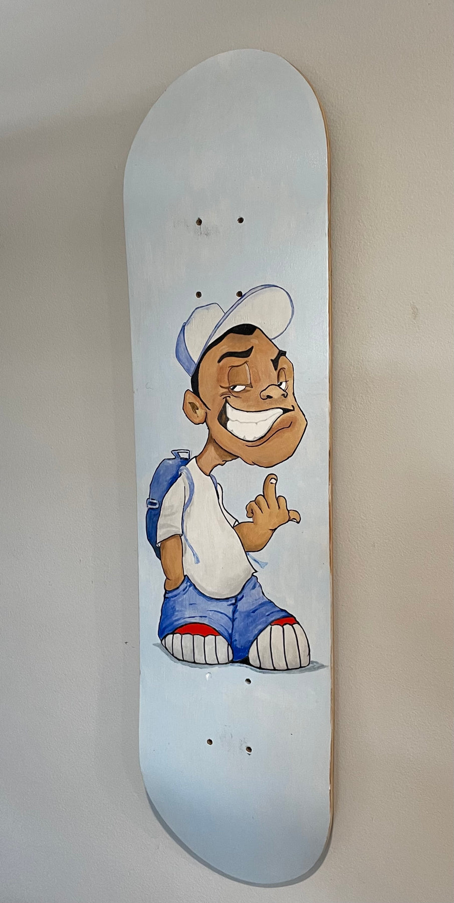 Hand painted Skateboard Decks with attitude