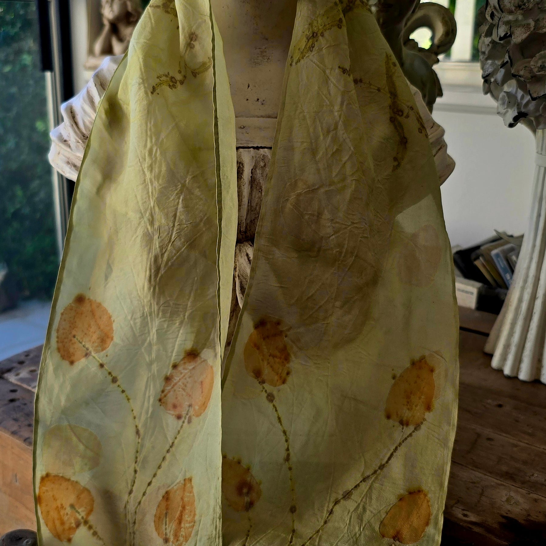 Eco Printed Silk Scarf