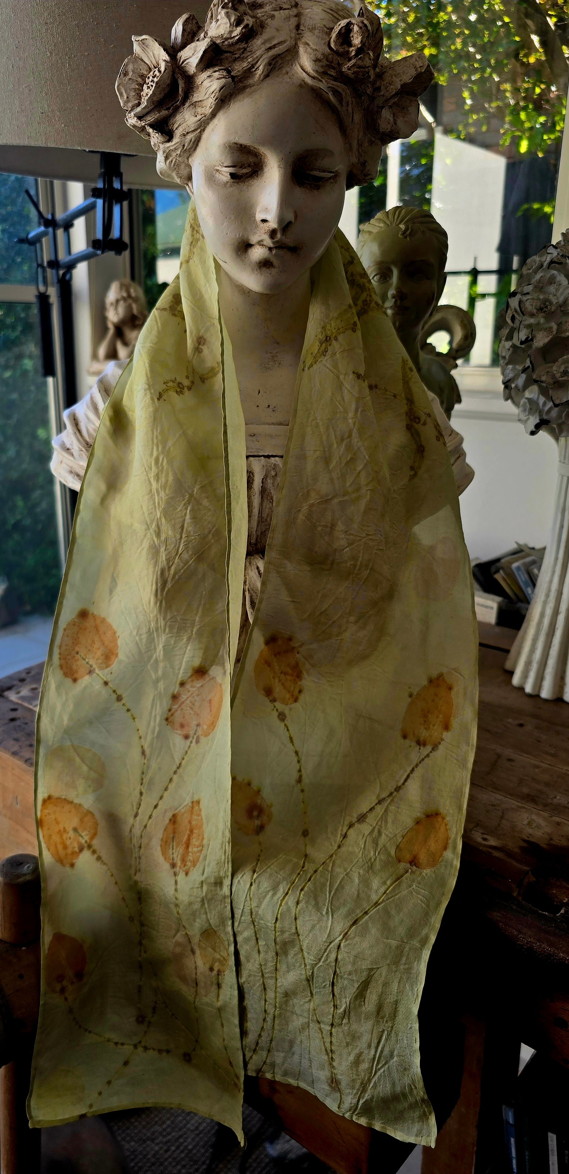 Eco Printed Silk Scarf